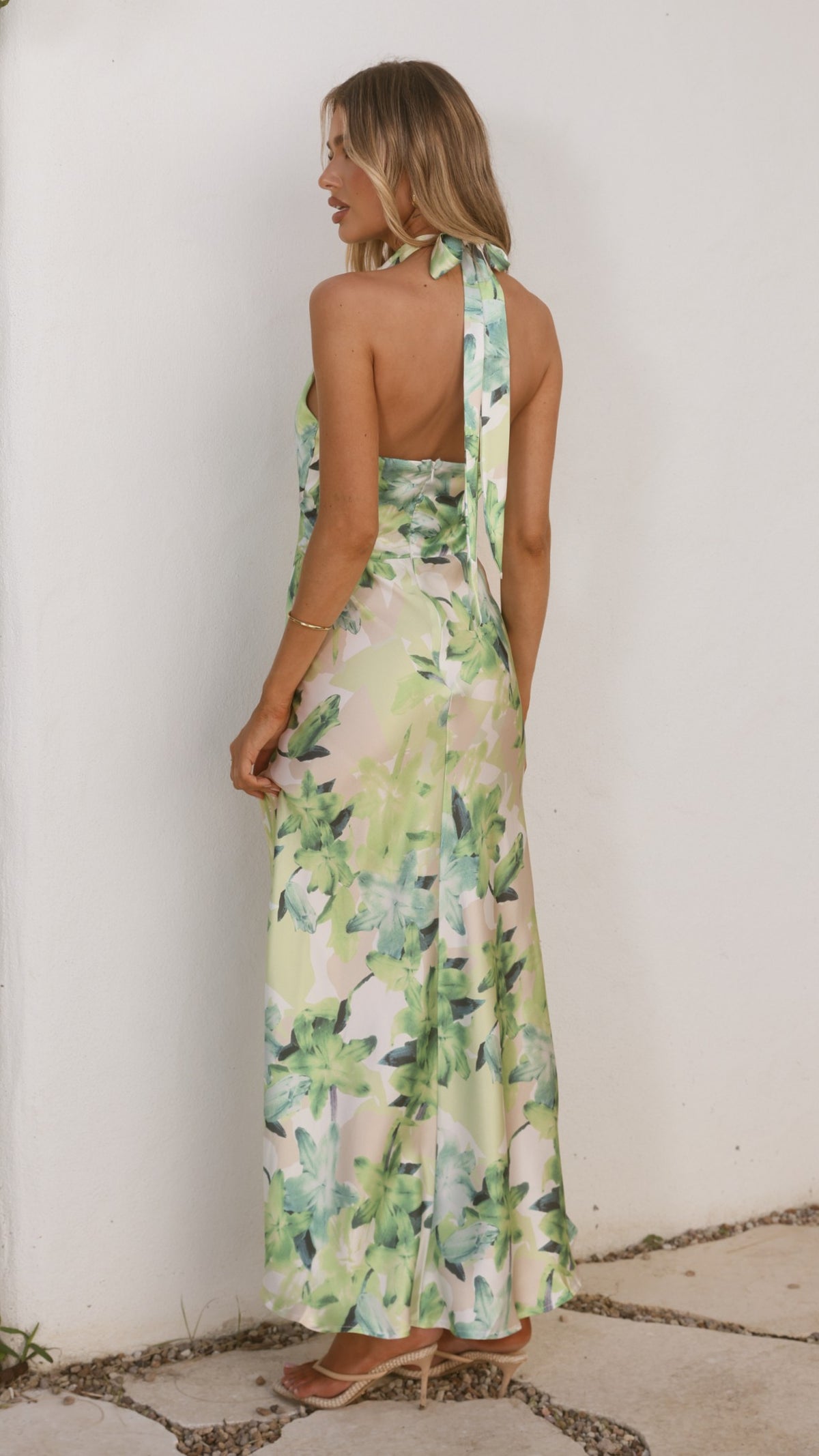 Oralia Maxi Dress - Green Floral