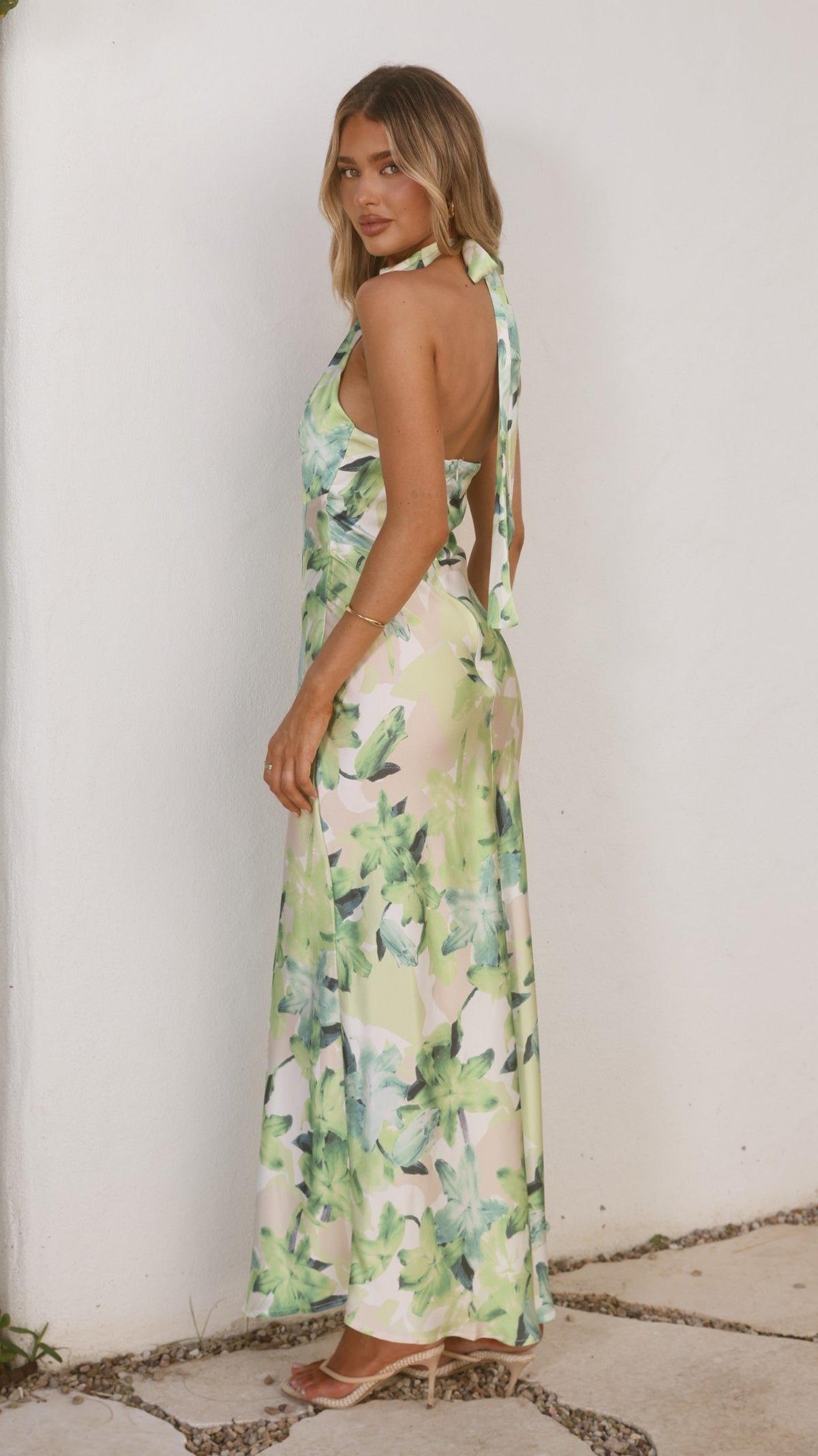 Oralia Maxi Dress - Green Floral - Billy J