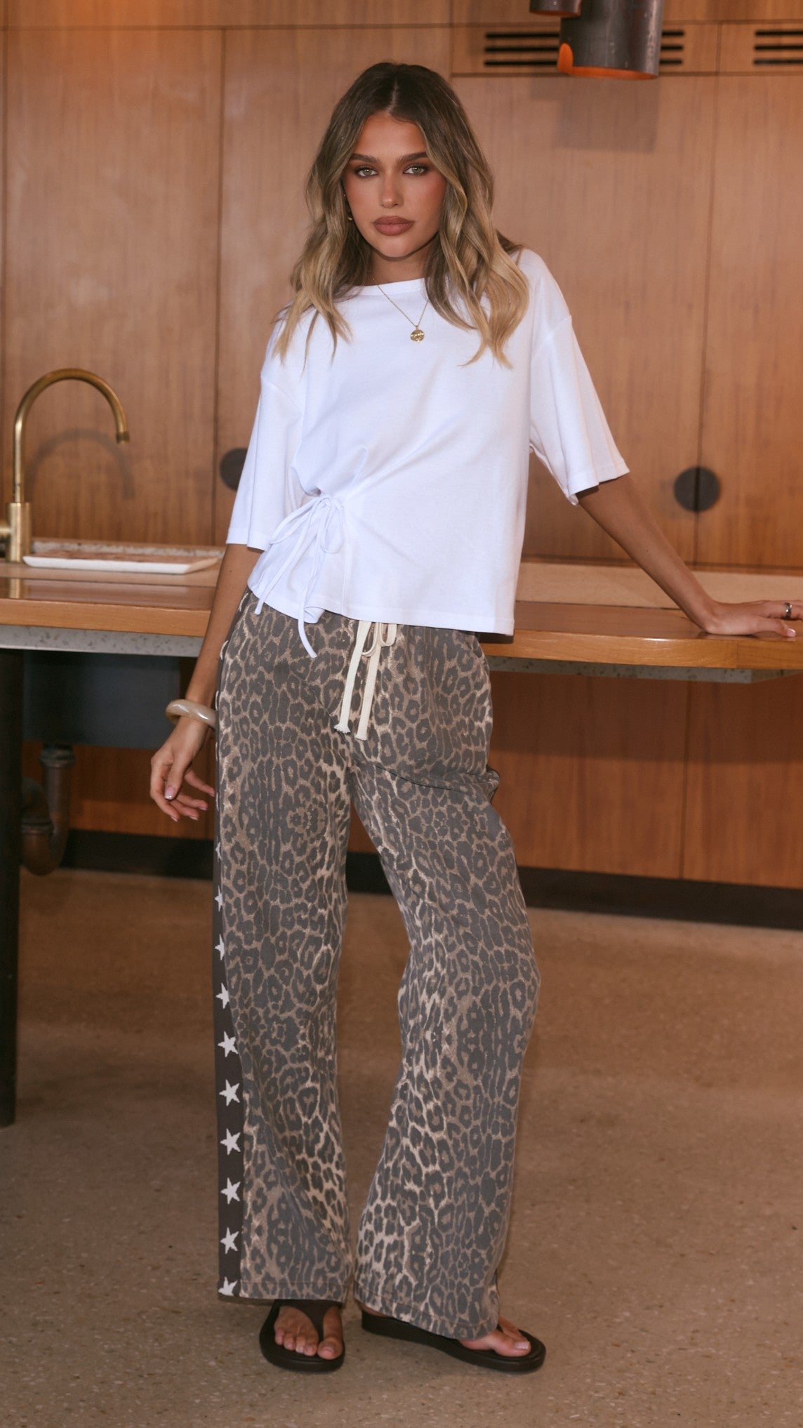 Vox Pants - Leopard and Star Print - Billy J