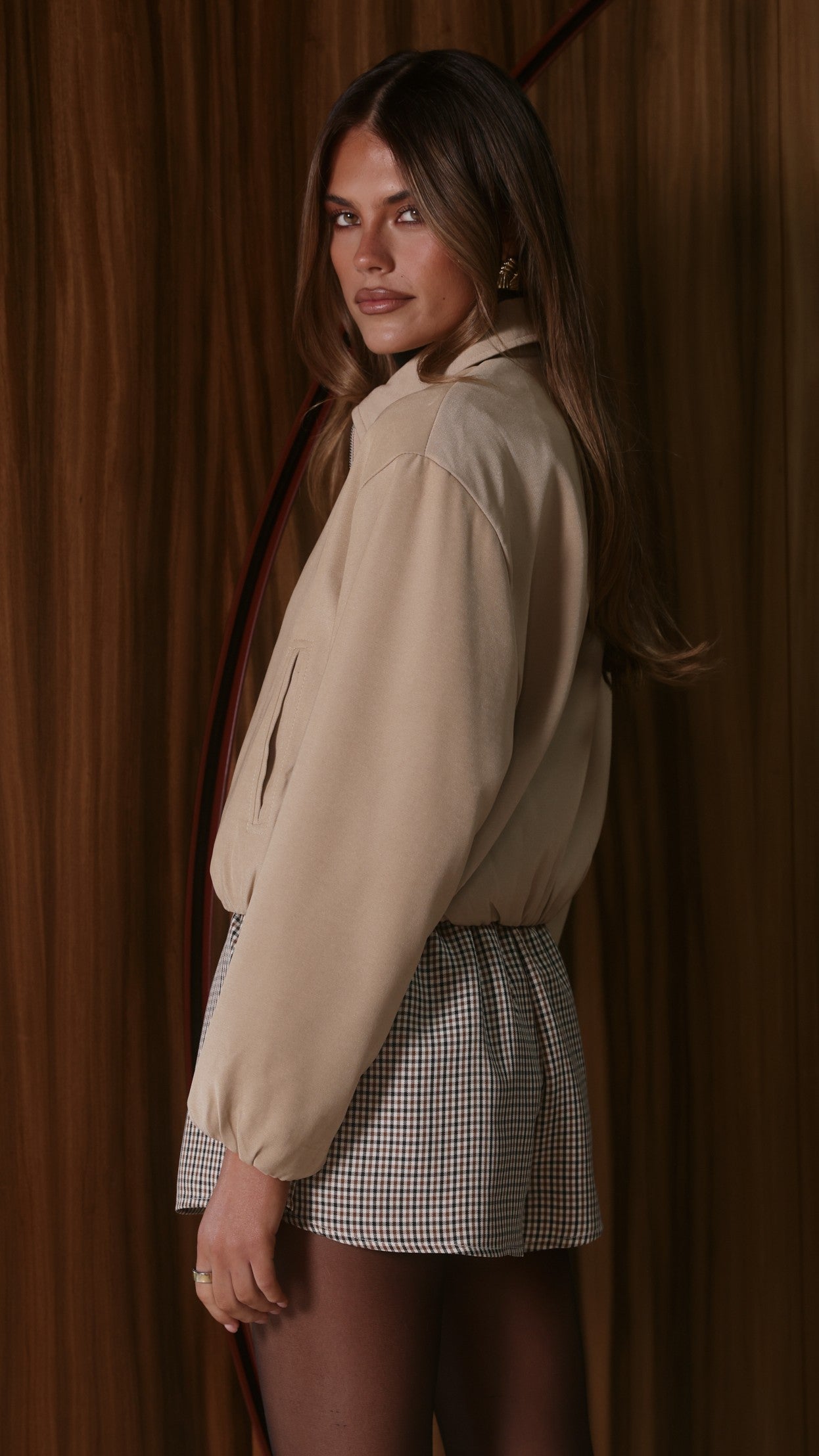 Brax Bomber Jacket - Beige - Billy J