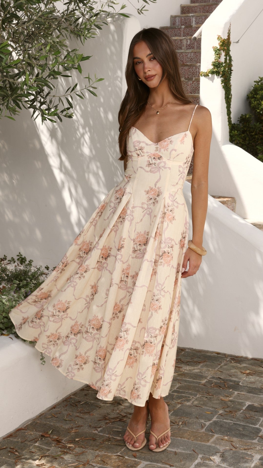 Sanessa Midi Dress - Yellow Floral - Billy J