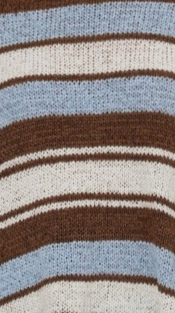 Makai Knitted T-Shirt and Shorts Set - Blue/Chocolate Stripe - Billy J