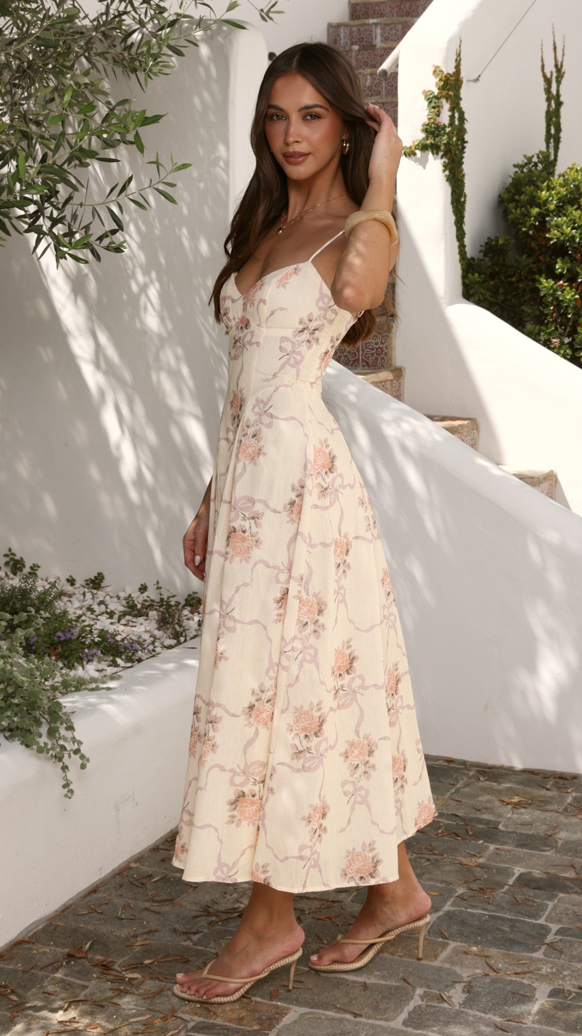 Sanessa Midi Dress - Yellow Floral - Billy J