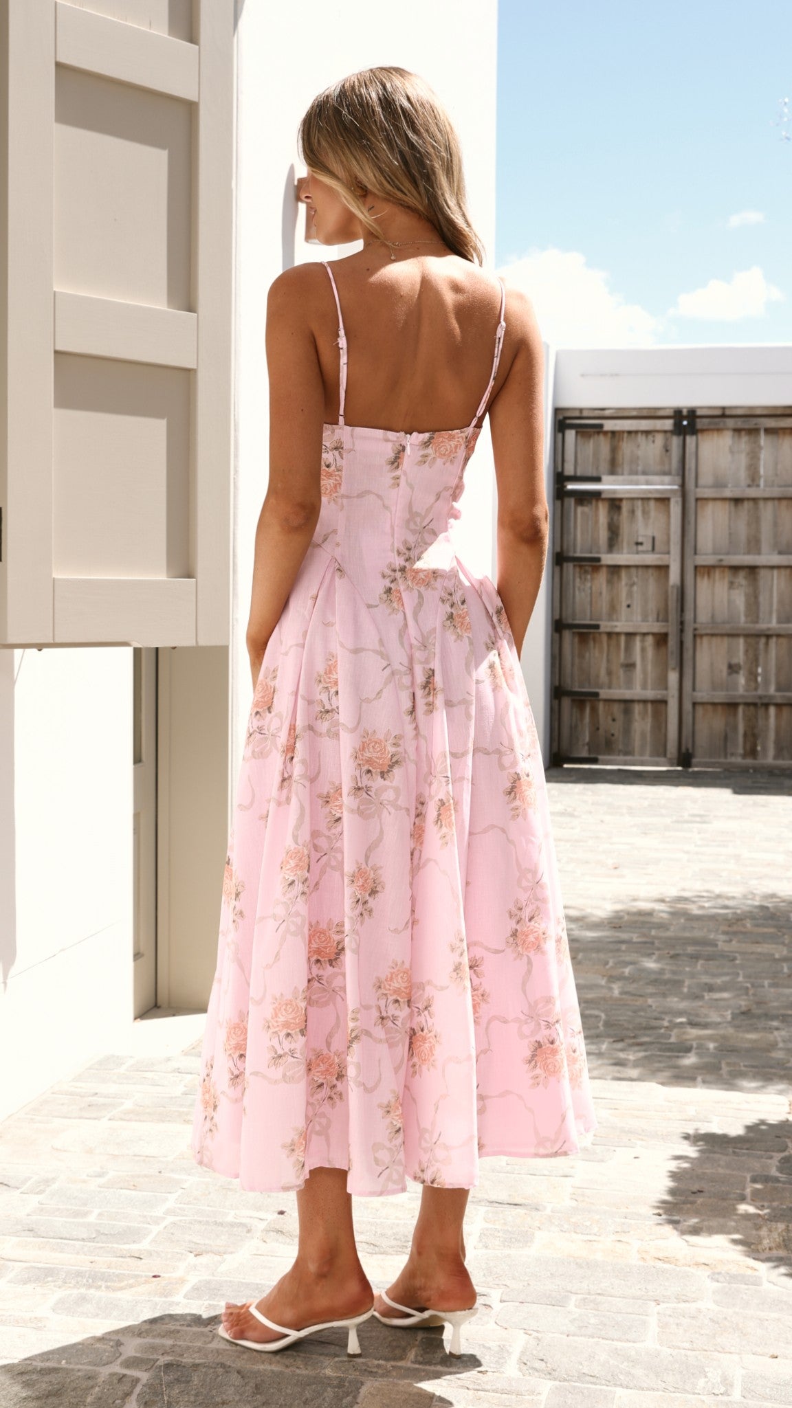 Sanessa Midi Dress - Pink Floral - Billy J