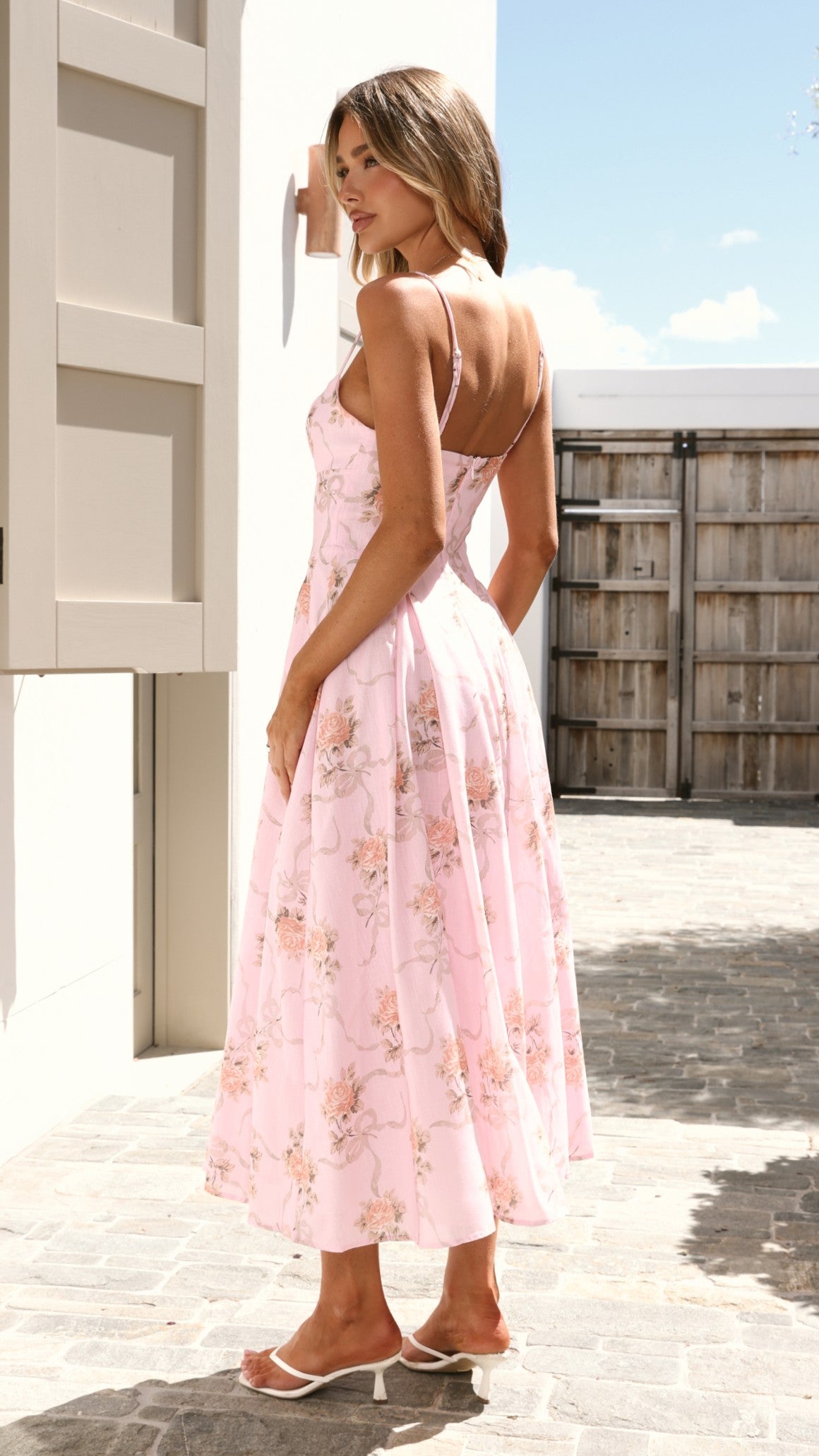 Sanessa Midi Dress - Pink Floral - Billy J
