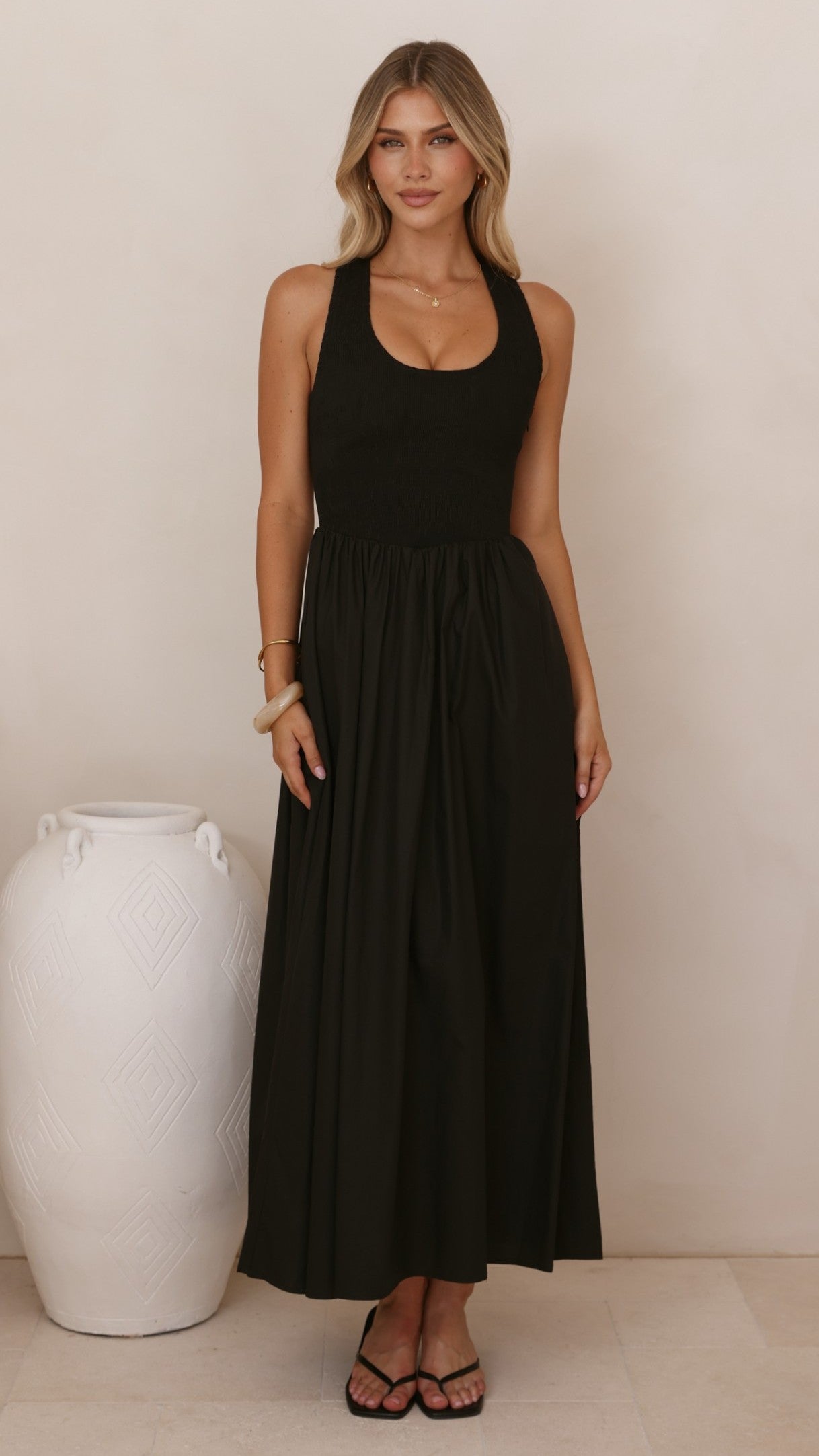 Maia Maxi Dress - Black - Billy J