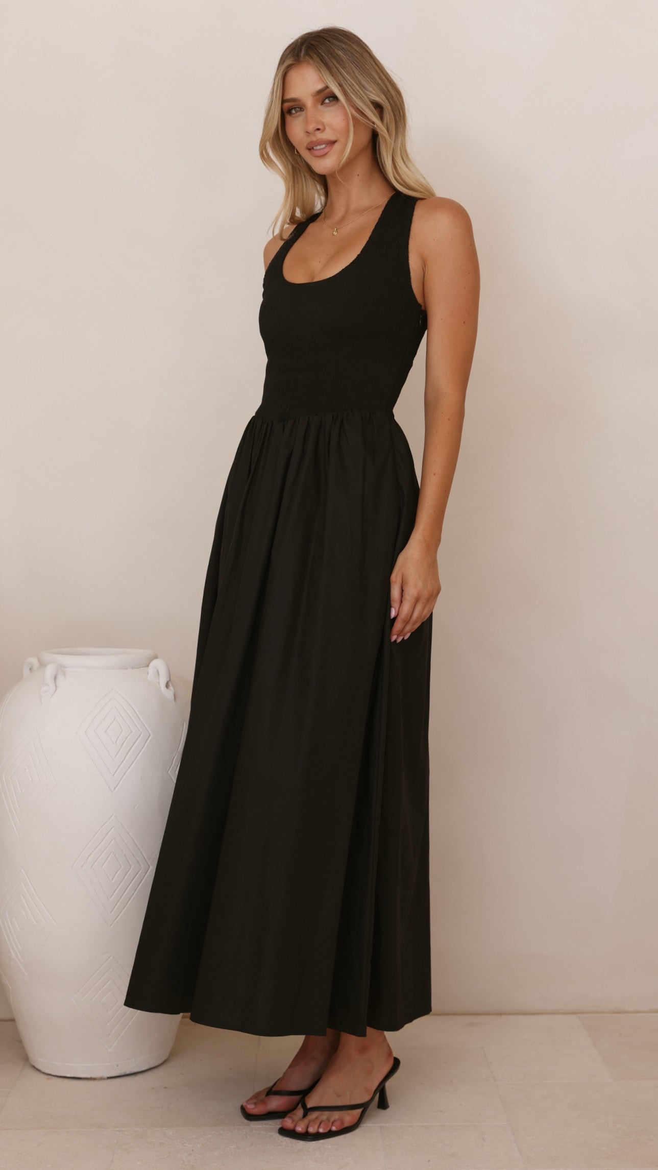Maia Maxi Dress - Black - Billy J