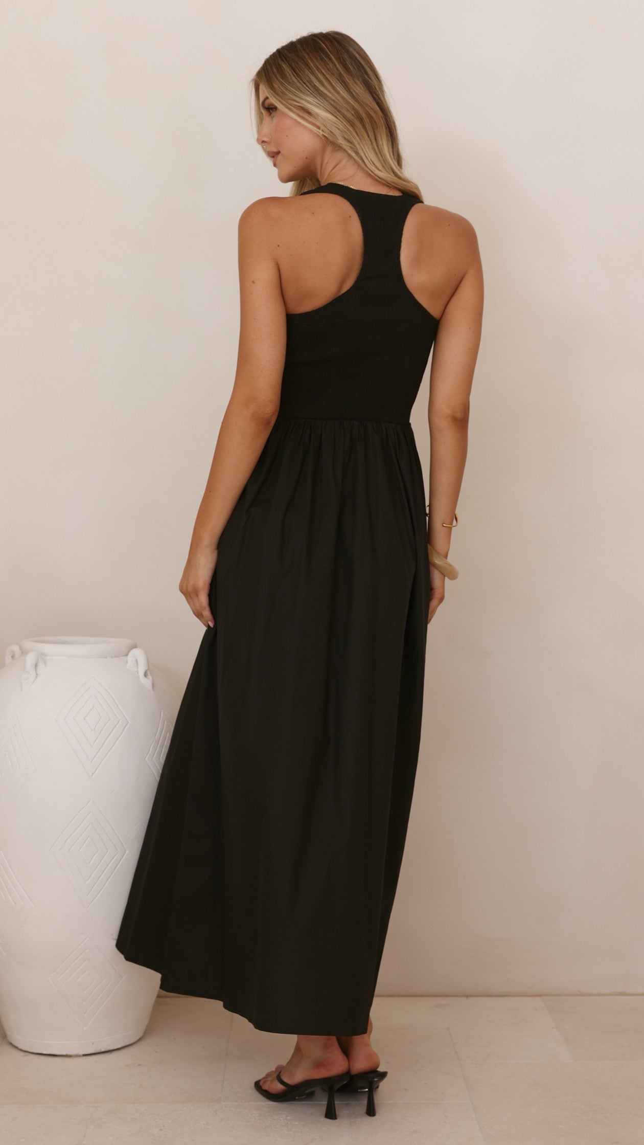 Maia Maxi Dress - Black - Billy J