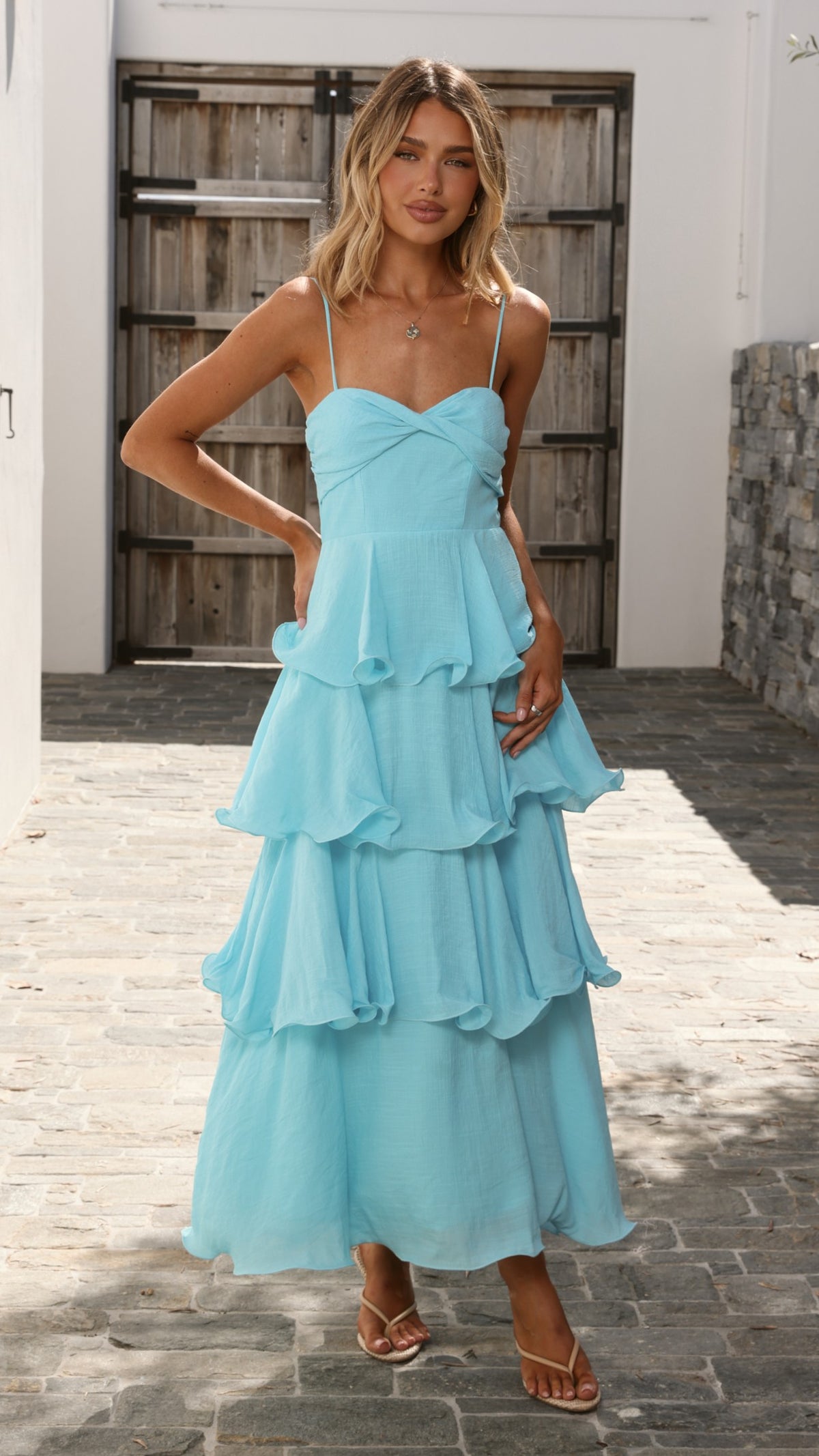 Elysia Maxi Dress - Blue - Billy J