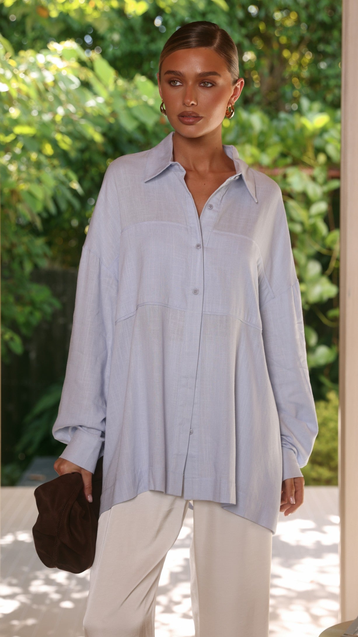 Adelaide Long Sleeve Top - Blue - Billy J