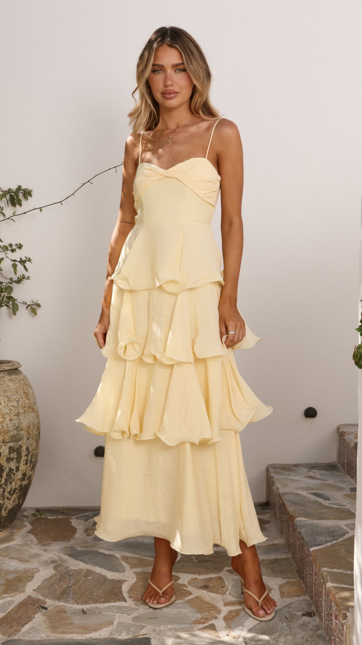 Elysia Maxi Dress - Yellow - Billy J