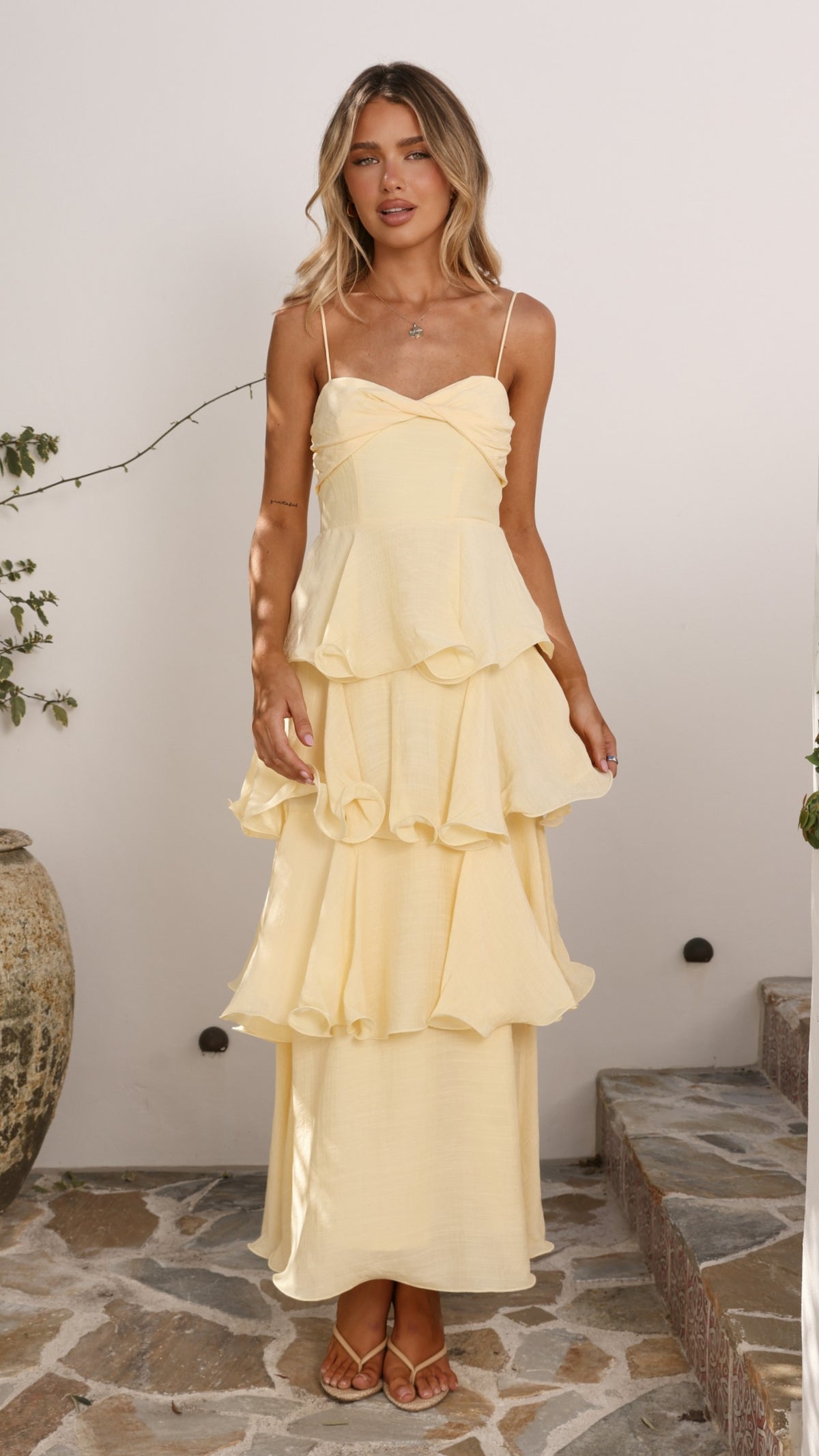 Elysia Maxi Dress - Yellow - Billy J