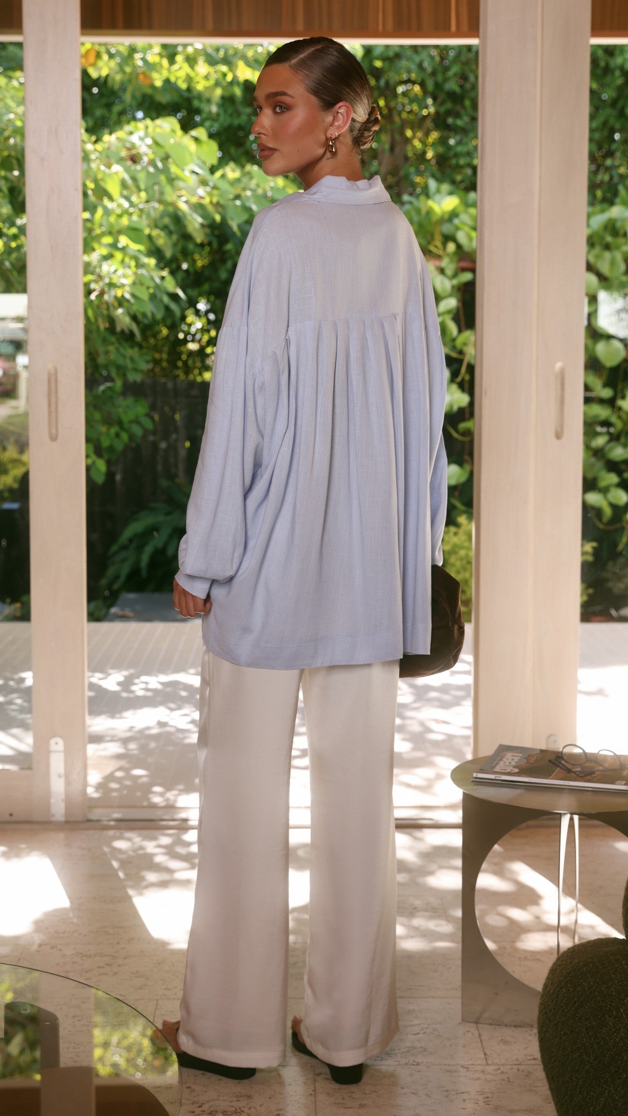 Adelaide Long Sleeve Top - Blue - Billy J