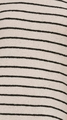Robin Off Shoulder Mini Dress - Cream/Black Stripe - Billy J
