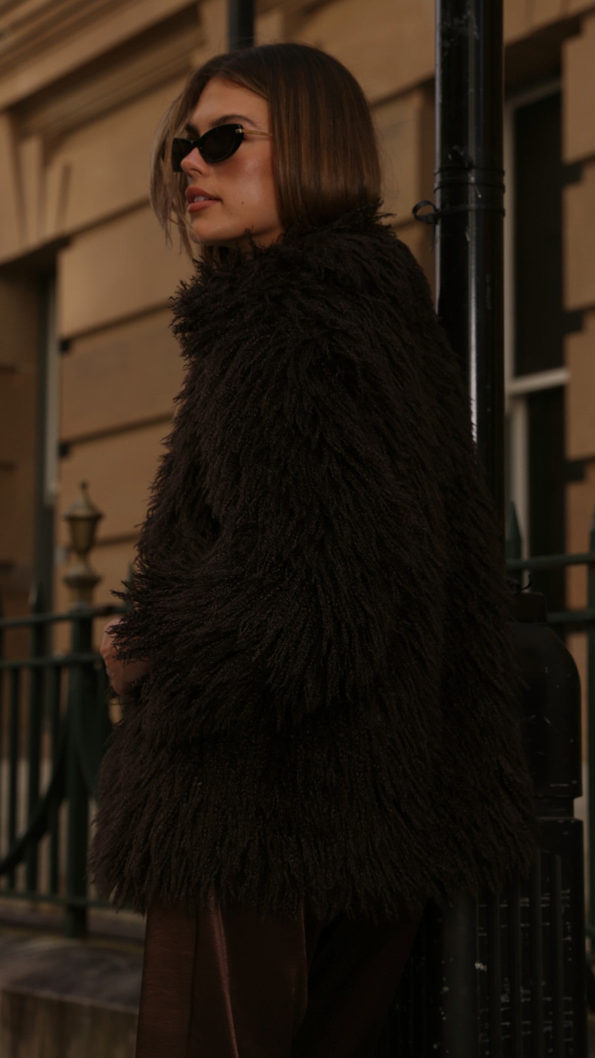 Chantelle Fur Jacket - Chocolate - Billy J