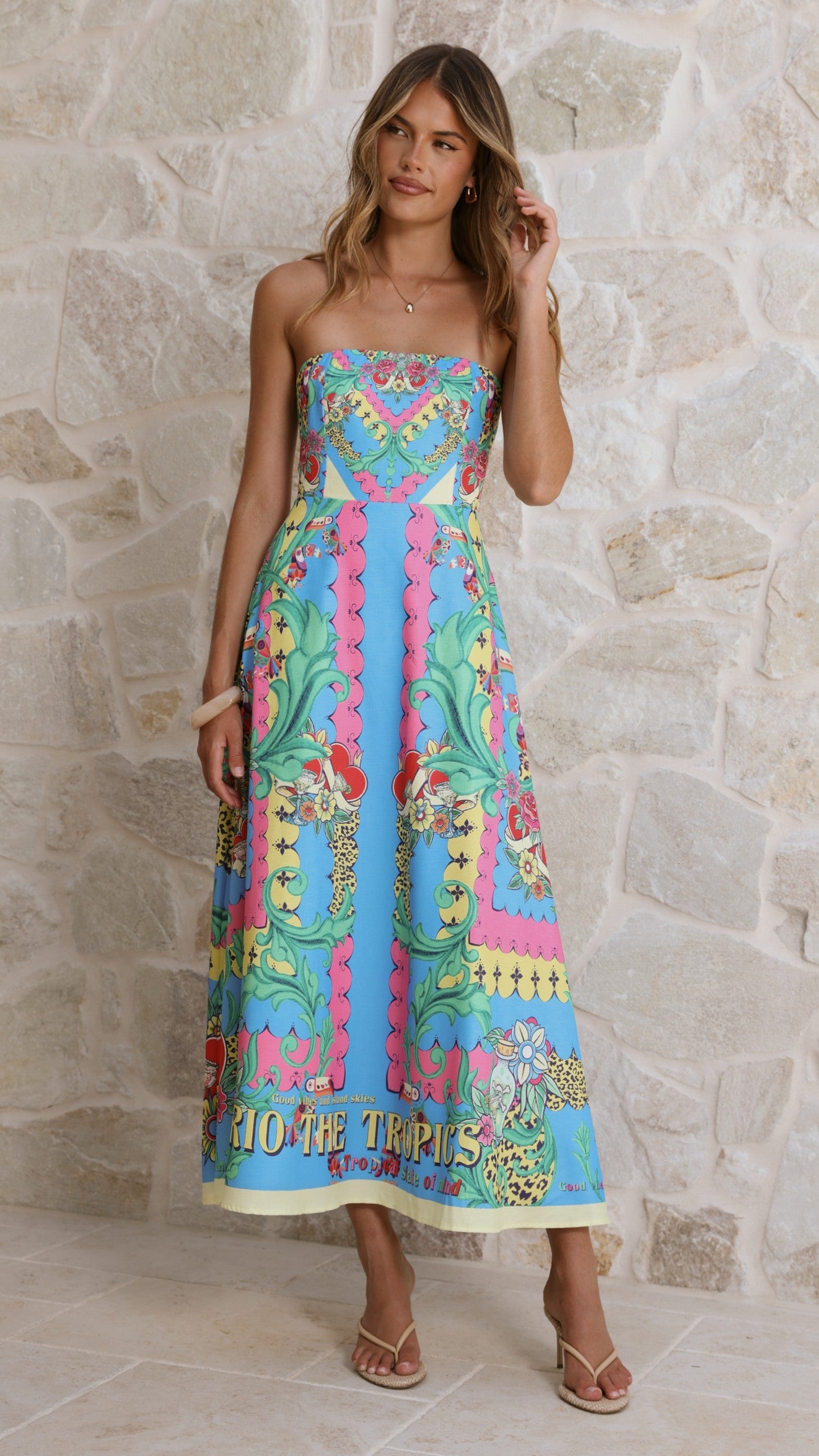 Azure Maxi Dress - Tropical Rio - Billy J