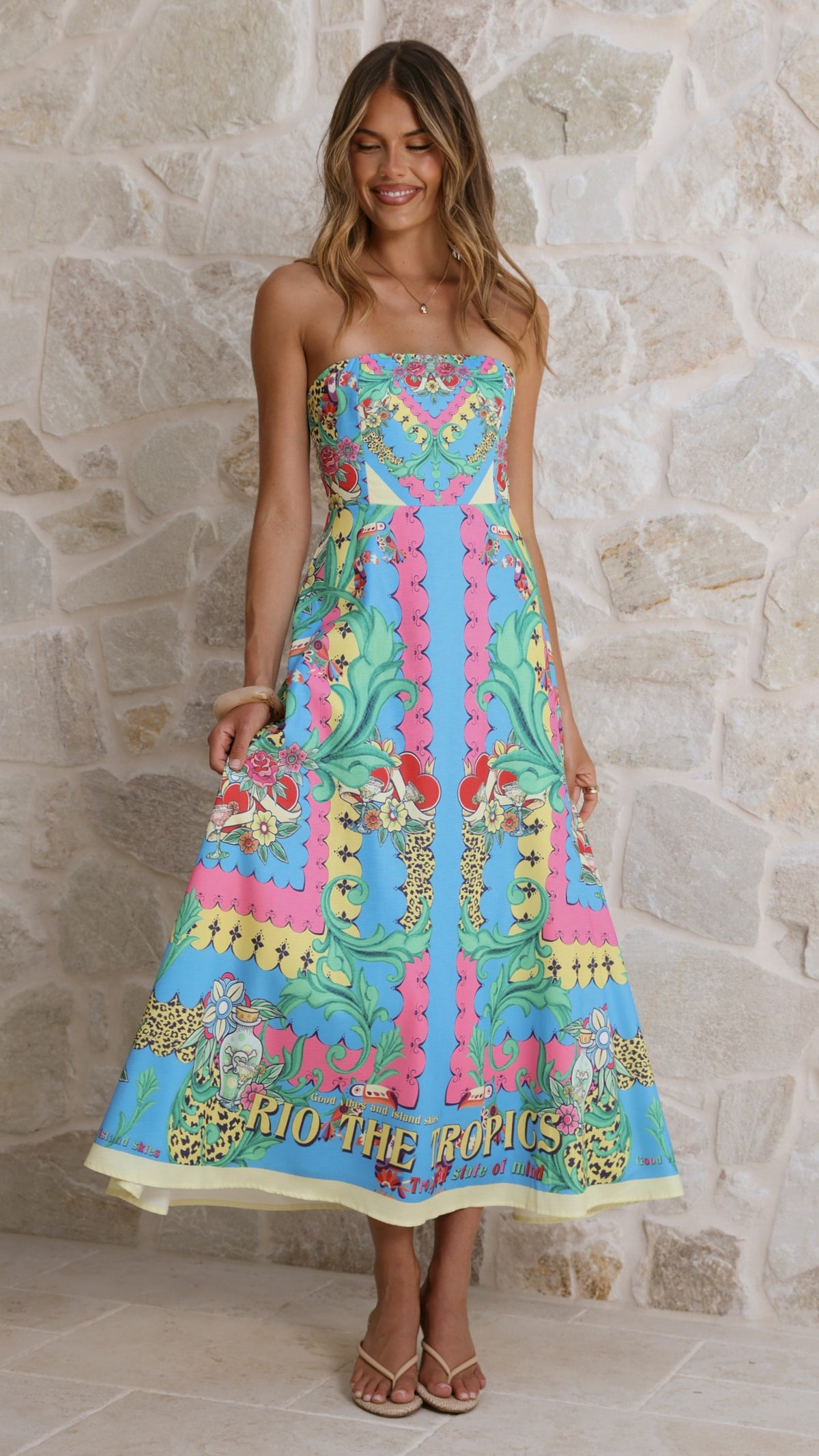 Azure Maxi Dress - Tropical Rio - Billy J