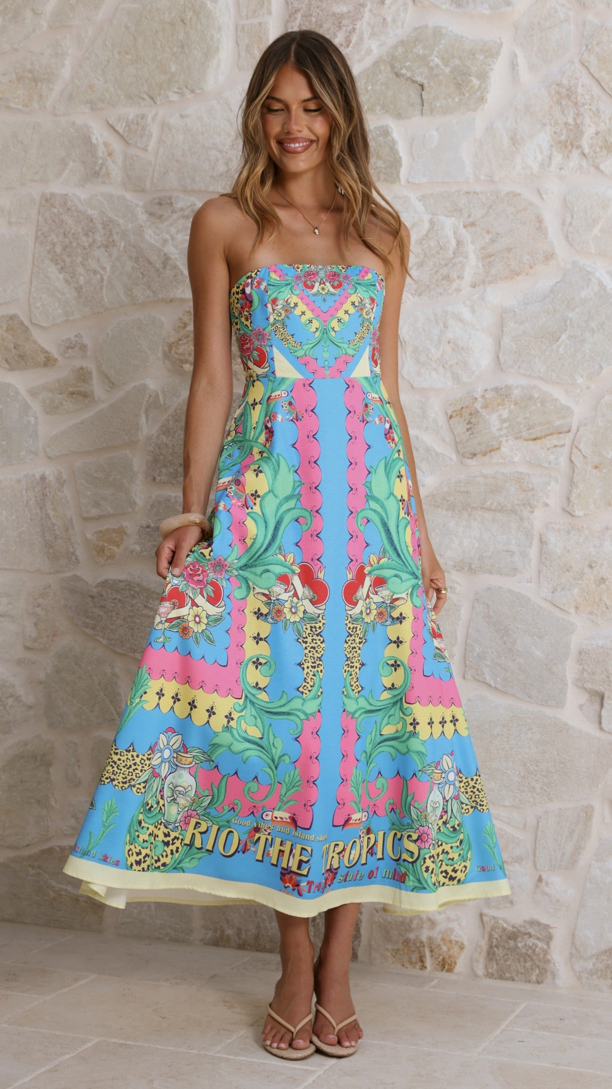 Azure Maxi Dress - Tropical Rio - Billy J