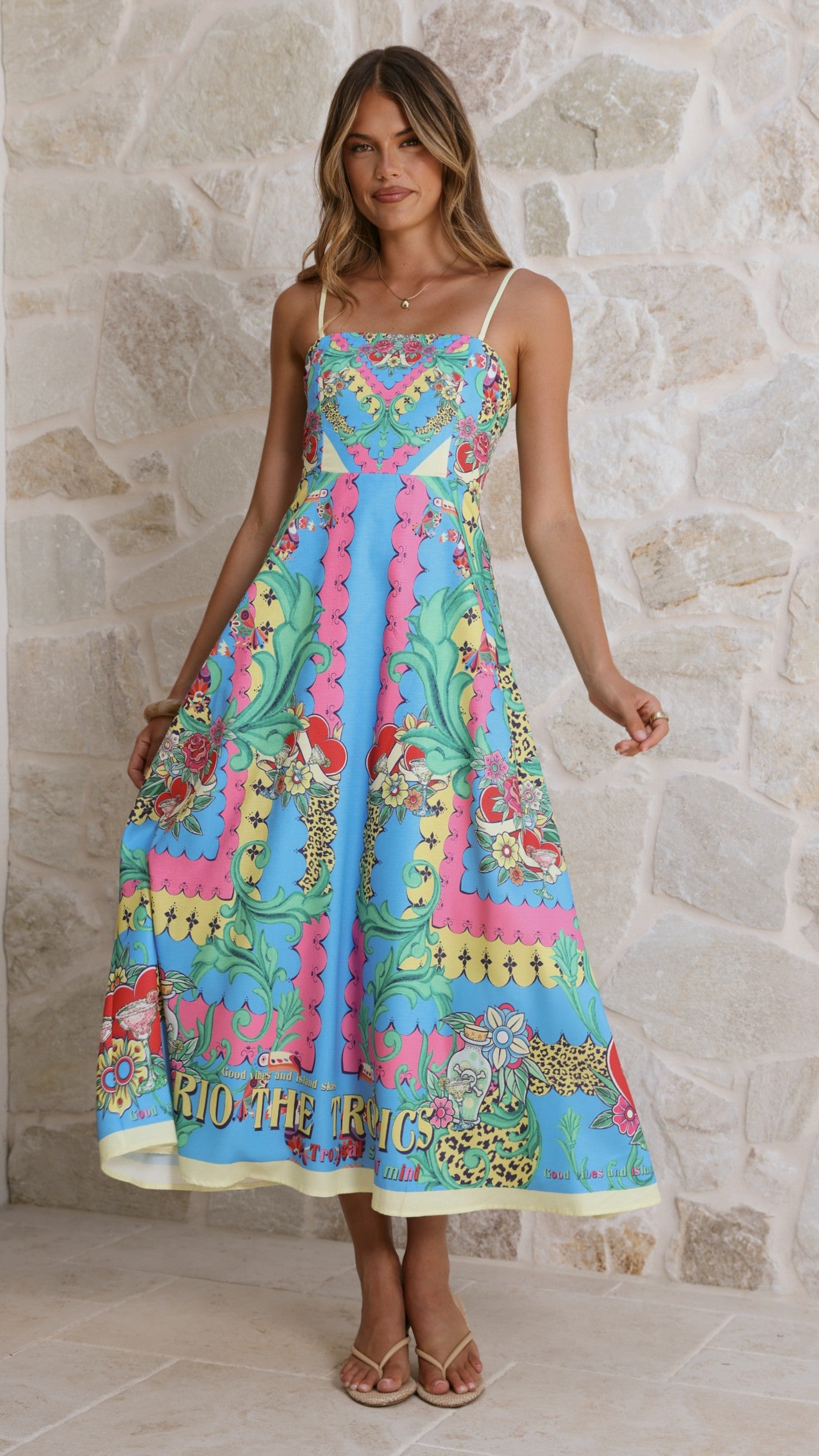 Azure Maxi Dress - Tropical Rio - Billy J