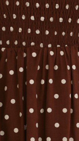 Molly Mini Dress - Chocolate/Nude Spot - Billy J