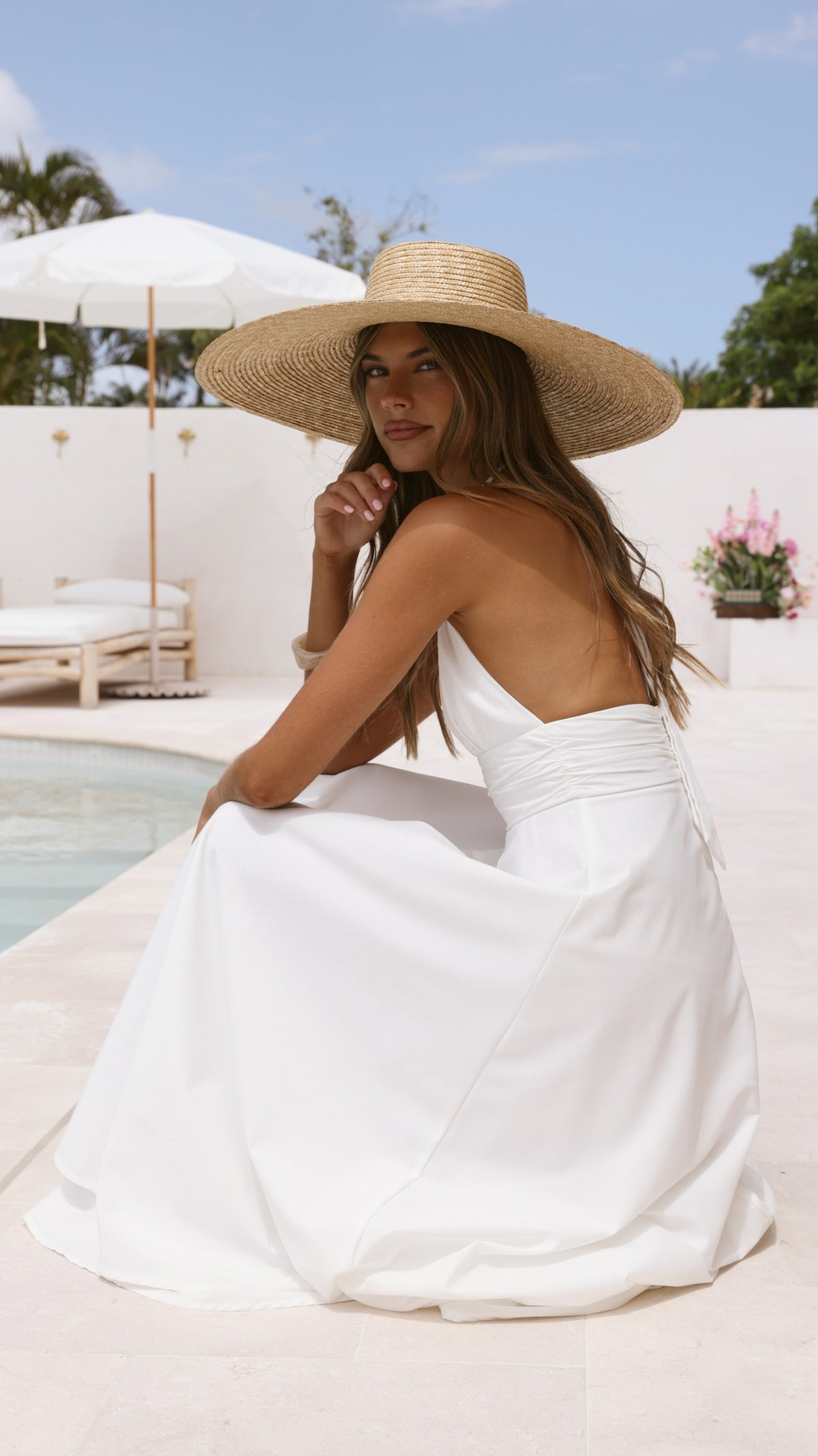white halter neck beach dress Kathy Maxi - - Buy Women's Dresses Color:AS PHOTO(White)