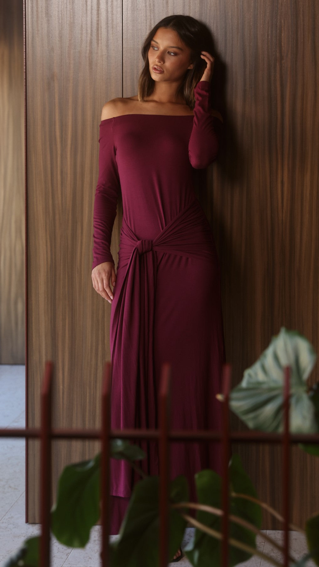 Naomi Maxi Dress - Wine - Billy J