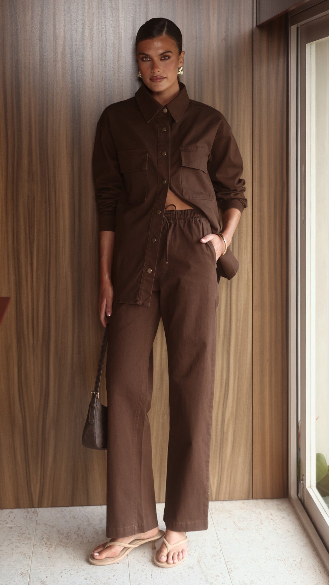 Zenia Denim Pants - Chocolate - Billy J