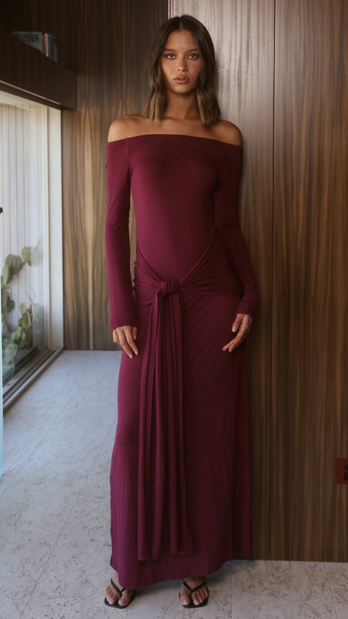 Naomi Maxi Dress - Wine - Billy J