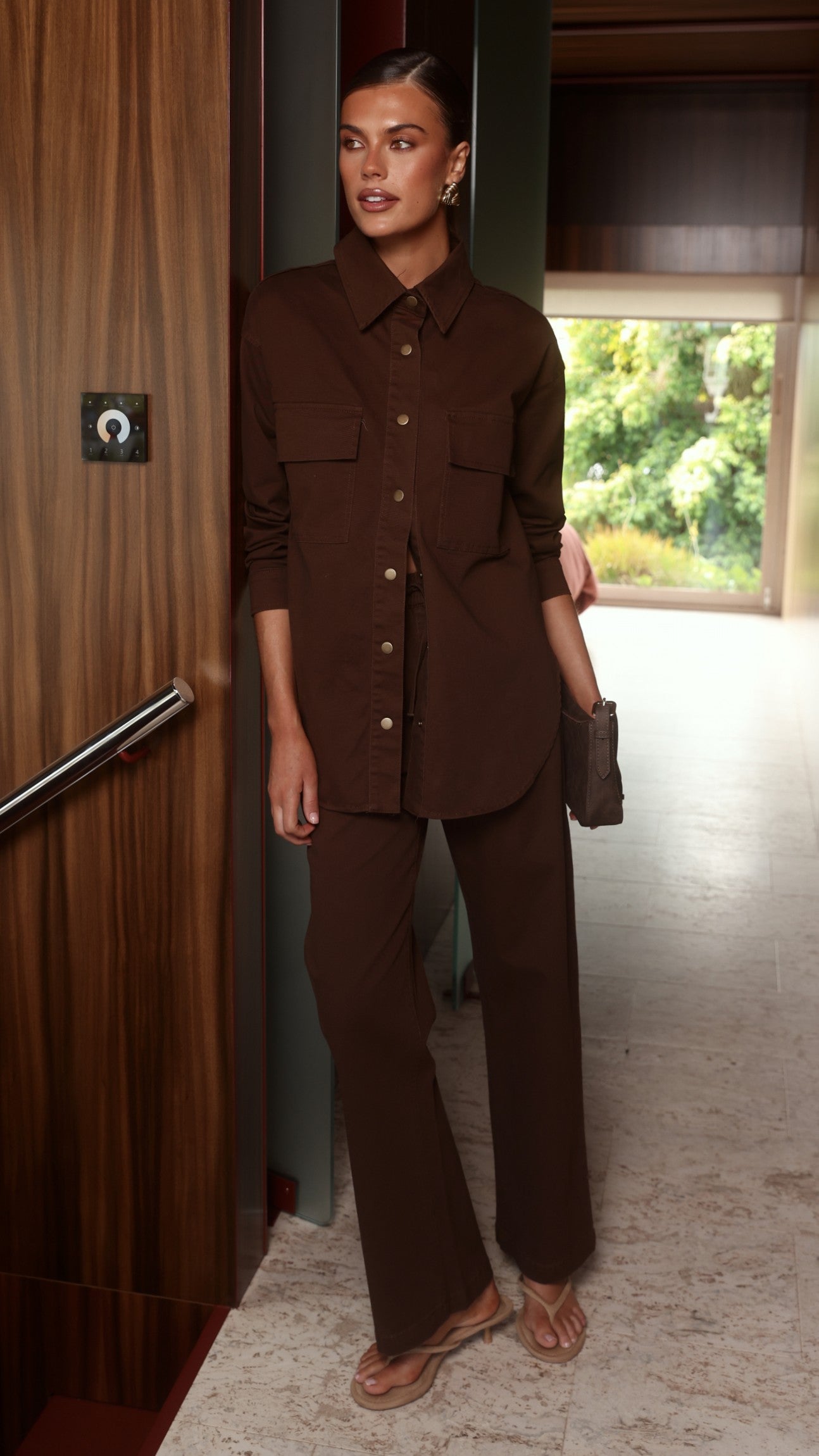 Zenia Denim Pants - Chocolate - Billy J