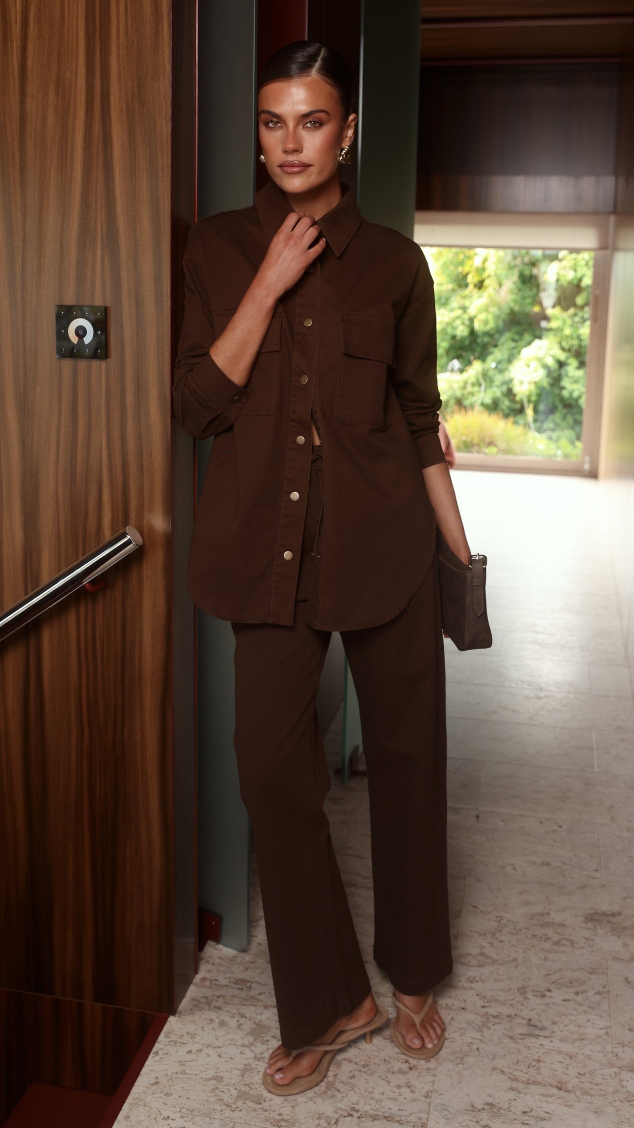 Zenia Denim Pants - Chocolate - Billy J