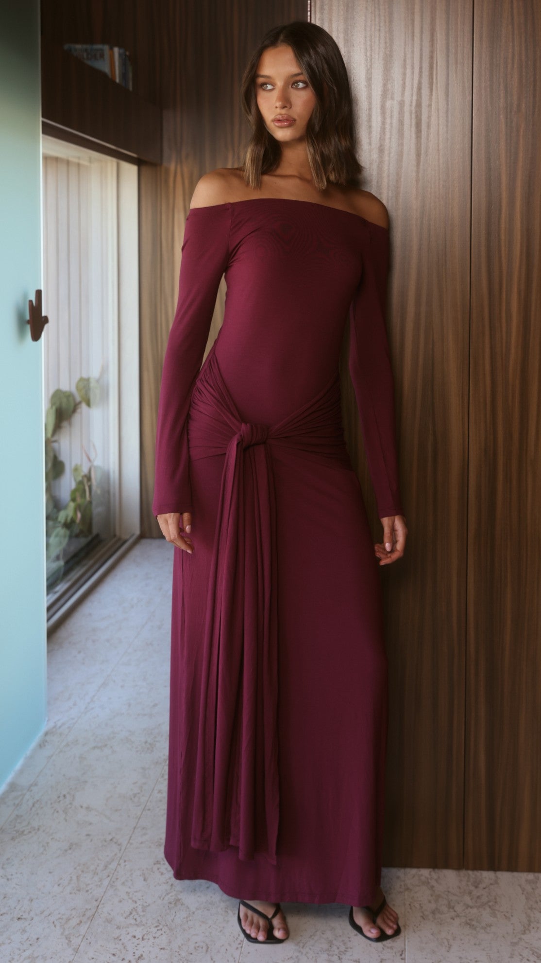 Naomi Maxi Dress - Wine - Billy J