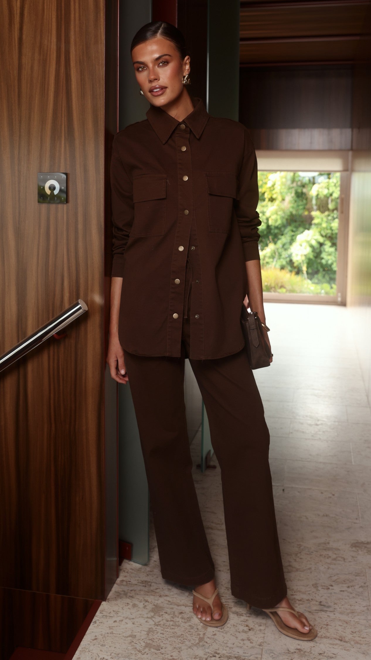 Zenia Denim Pants - Chocolate - Billy J