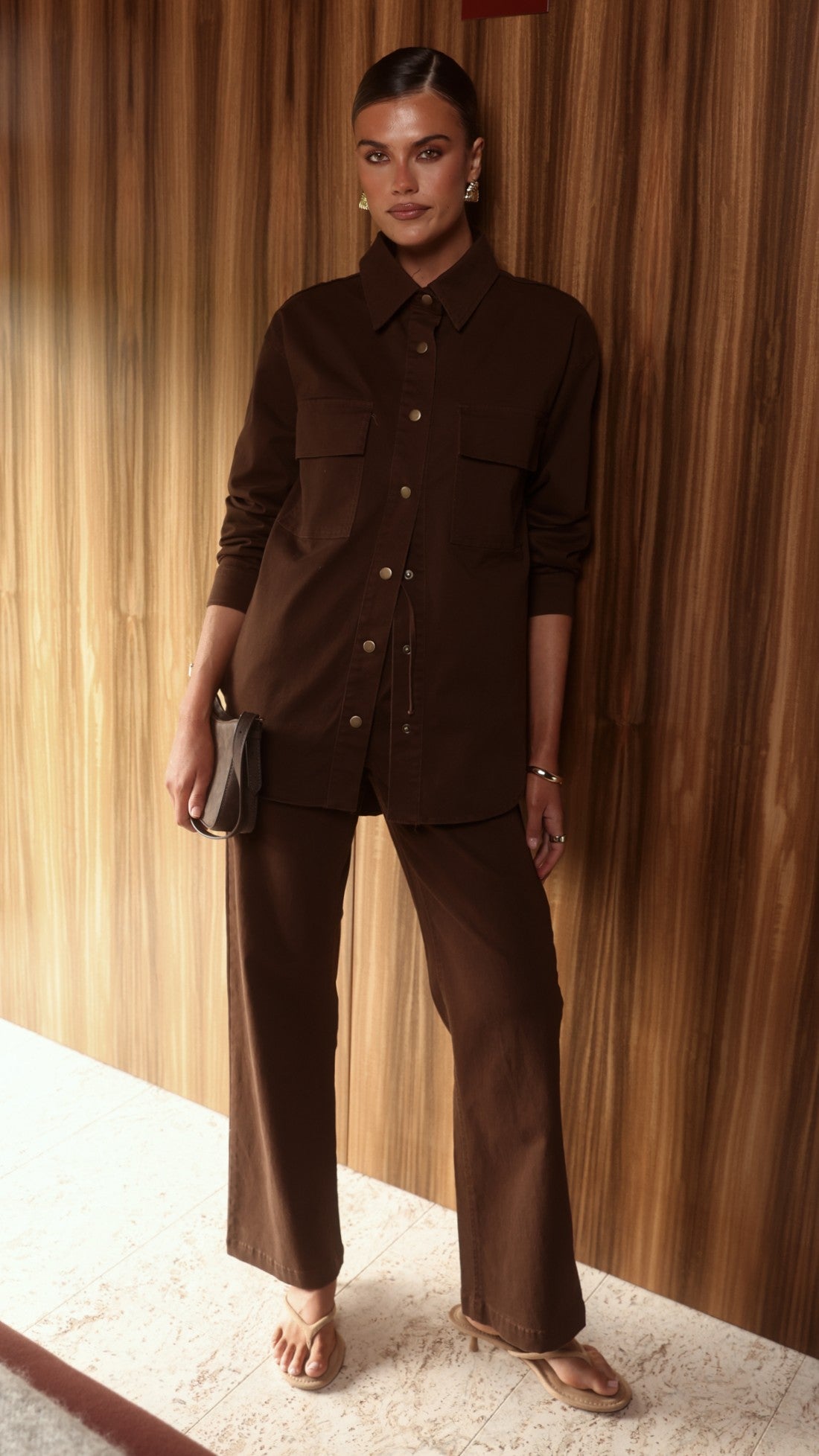 Zenia Denim Pants - Chocolate - Billy J