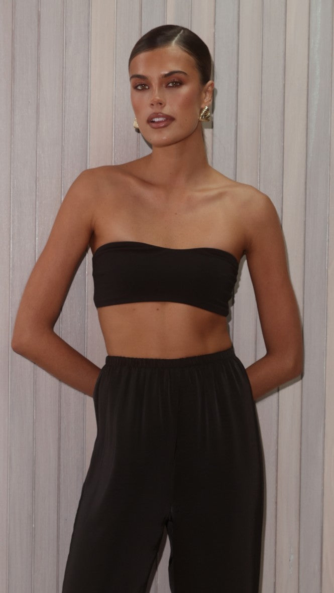 Ida Bandeau Bra - Black - Billy J