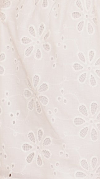 Vika Top - White Flower Embroidery - Billy J