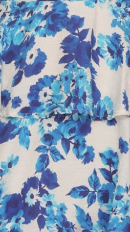 Odilia Maxi Dress - Blue/White Floral - Billy J