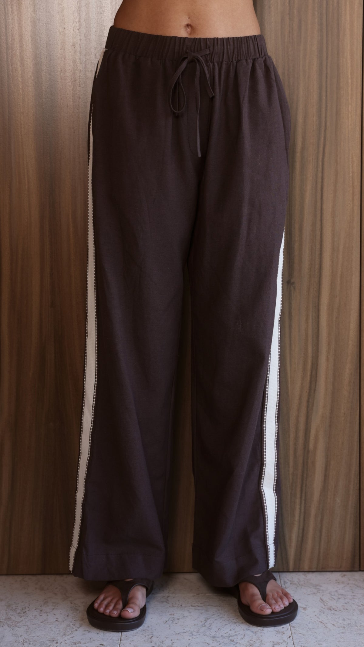 Belara Pants - Chocolate/Beige - Billy J