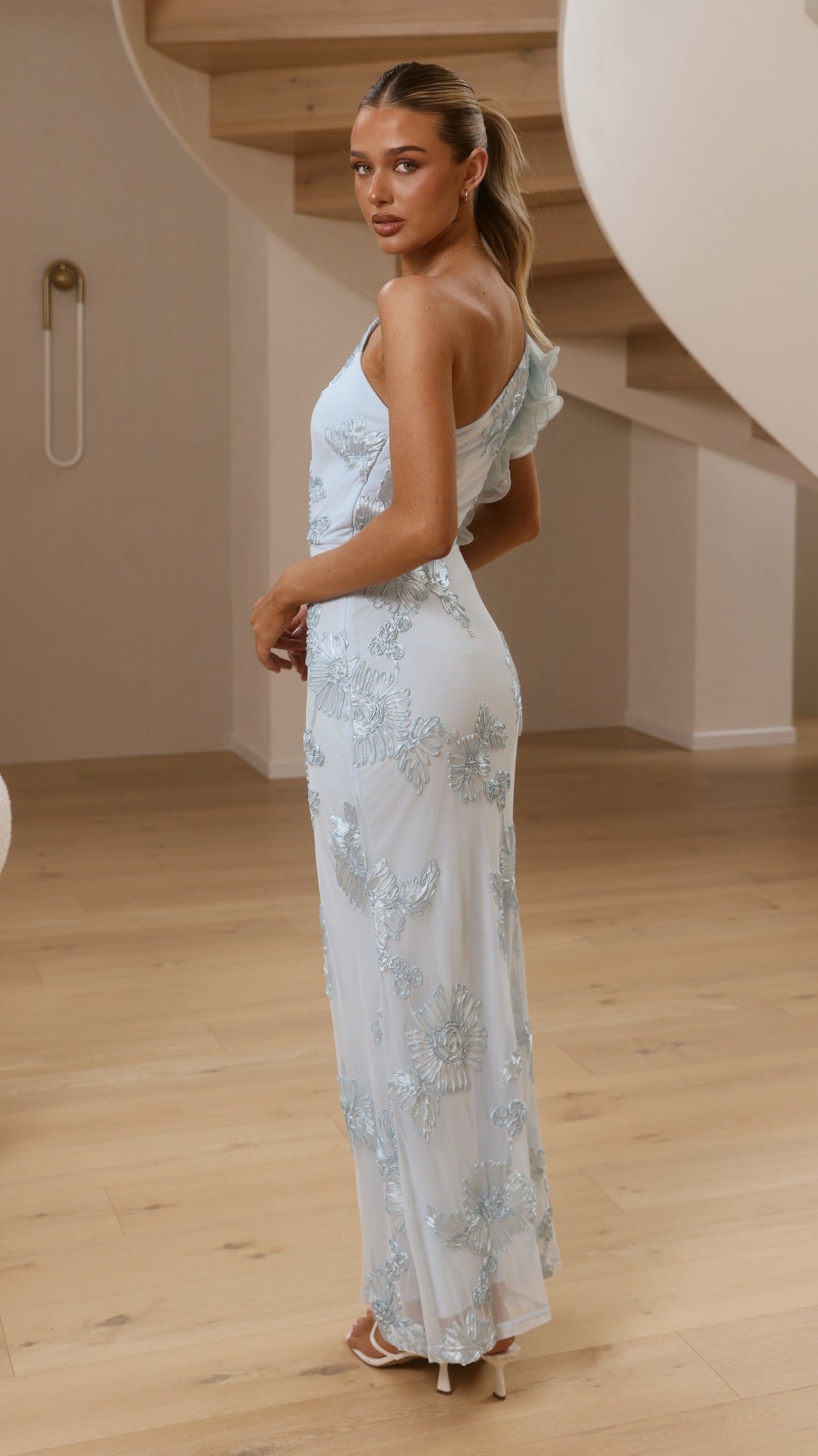 Darlee Maxi Dress - Baby Blue Floral - Billy J