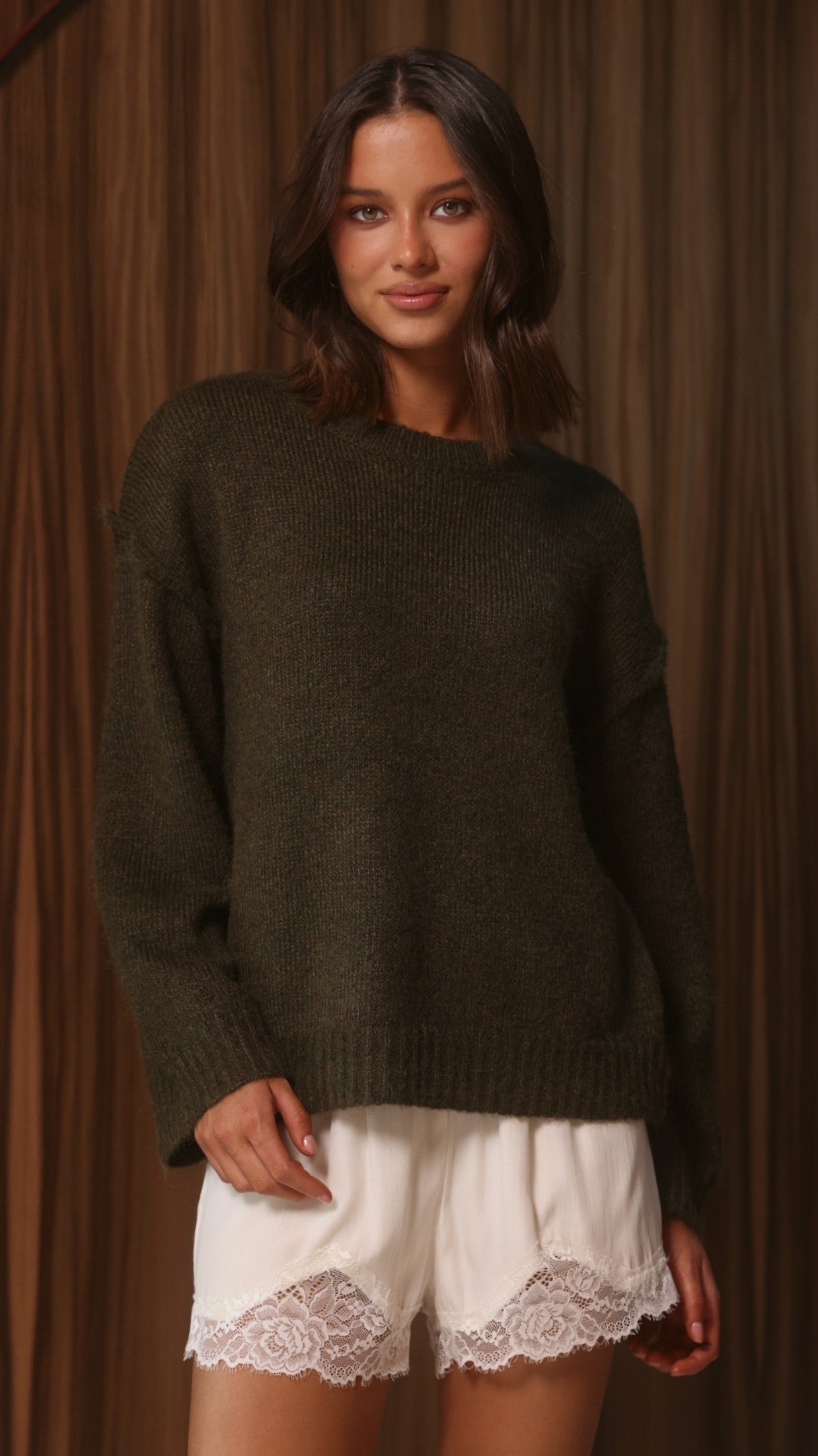 Laura Knit Sweater - Khaki - Billy J