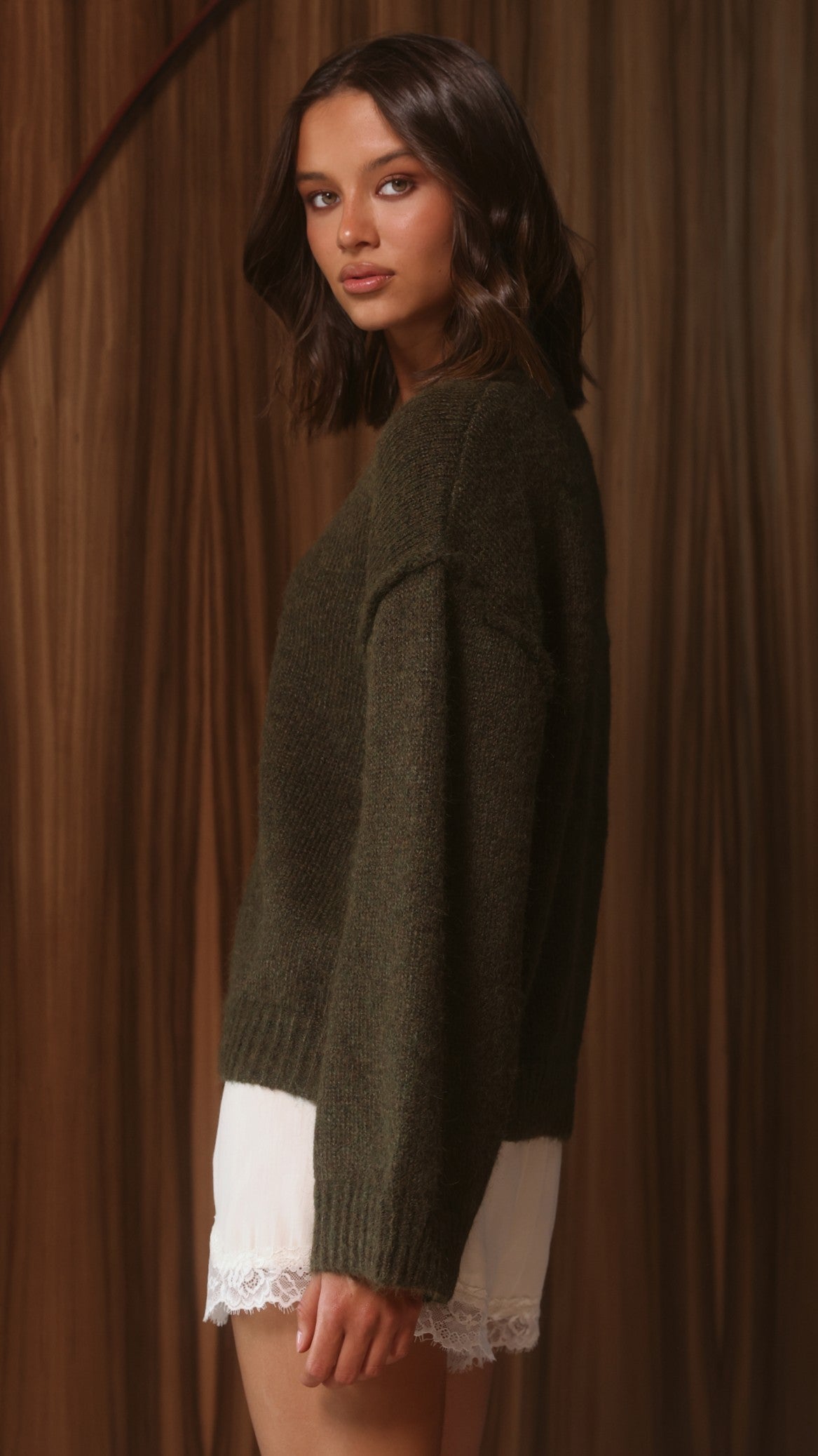 Laura Knit Sweater - Khaki - Billy J