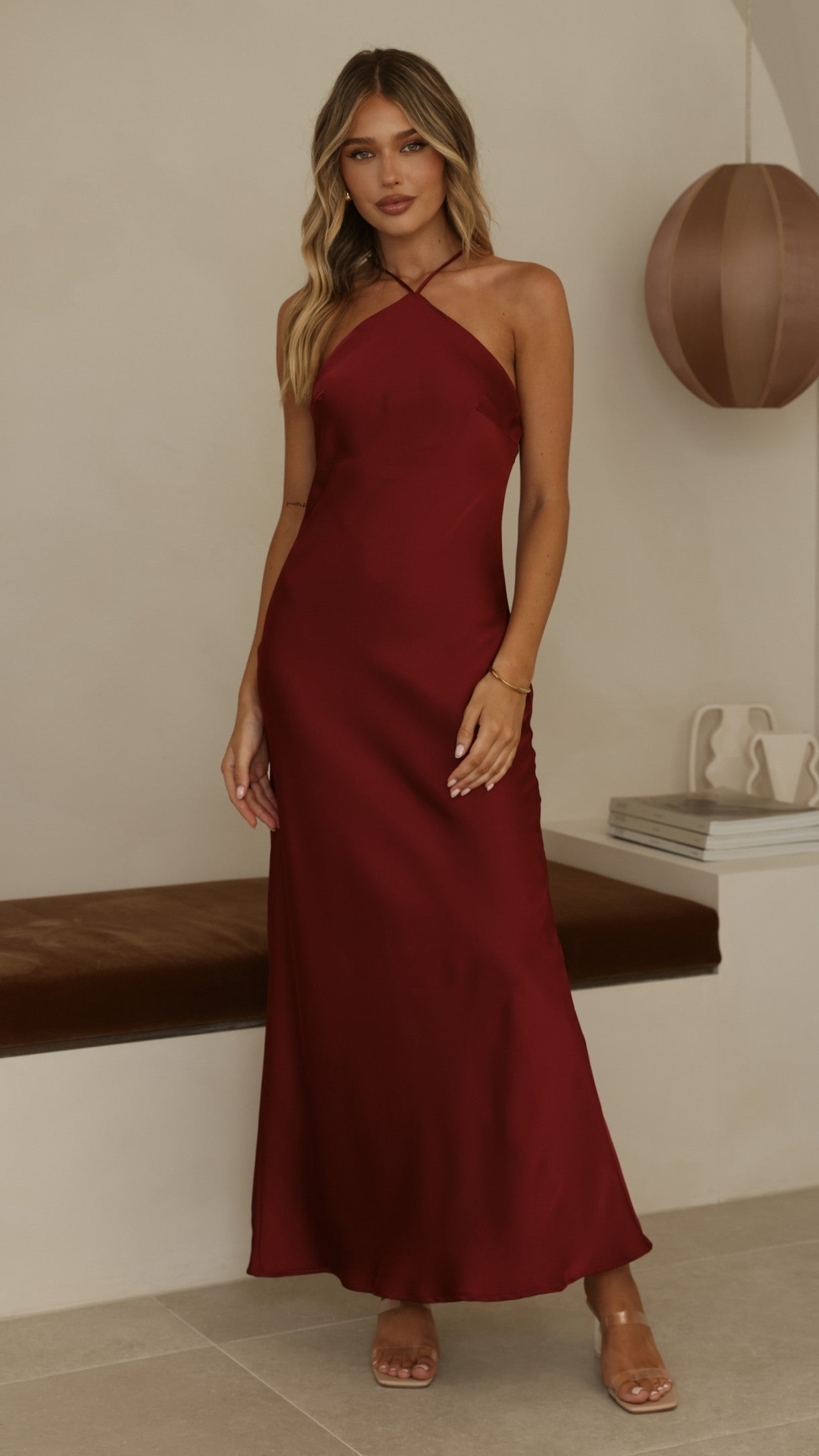 Chiara Maxi Dress - Wine - Billy J