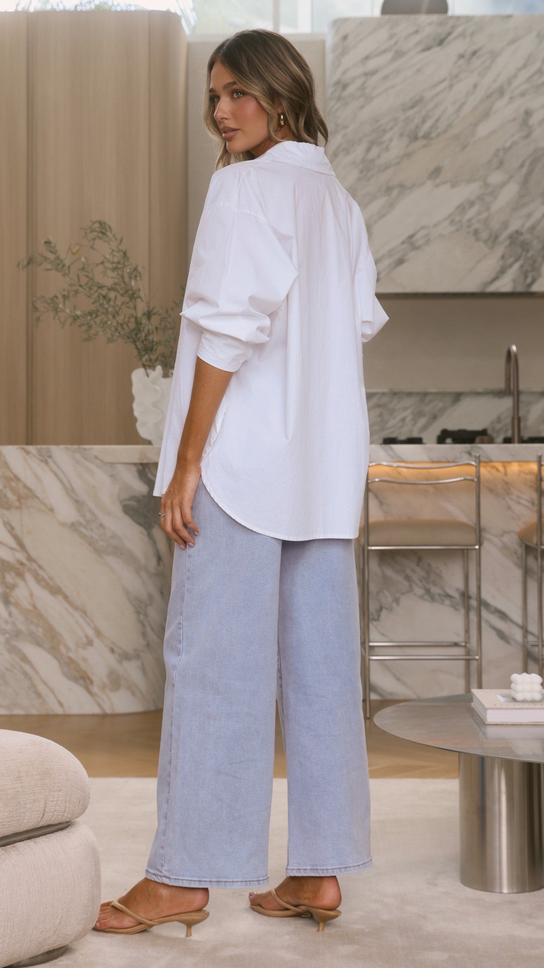 Nyra Wide Leg Jeans - Light Denim - Billy J