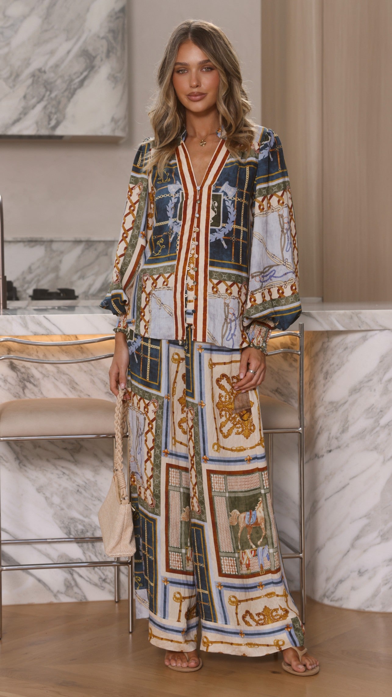 Zayva Pants - Romy Print - Billy J