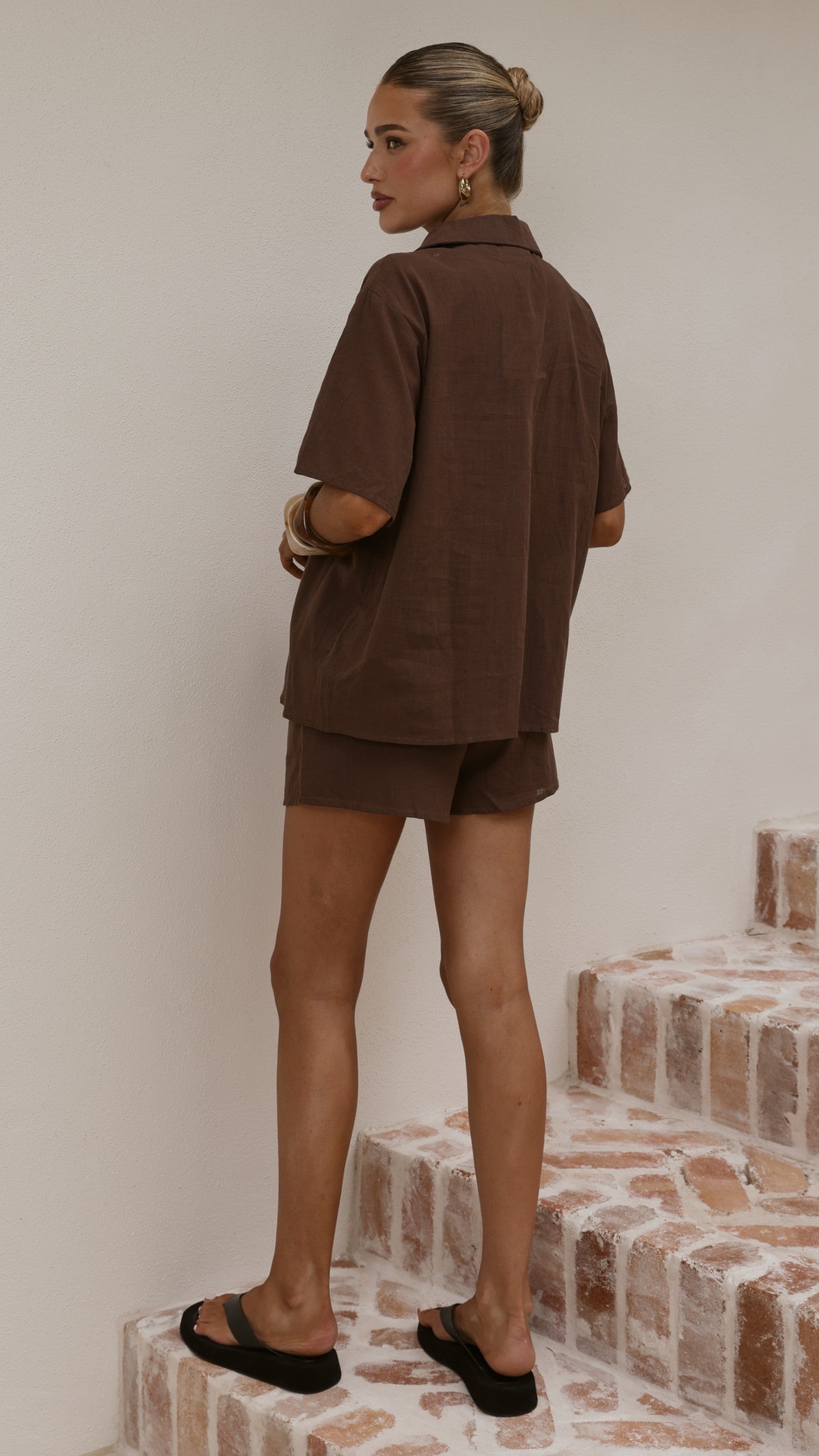 Vesper Top and Shorts Set - Chocolate - Billy J