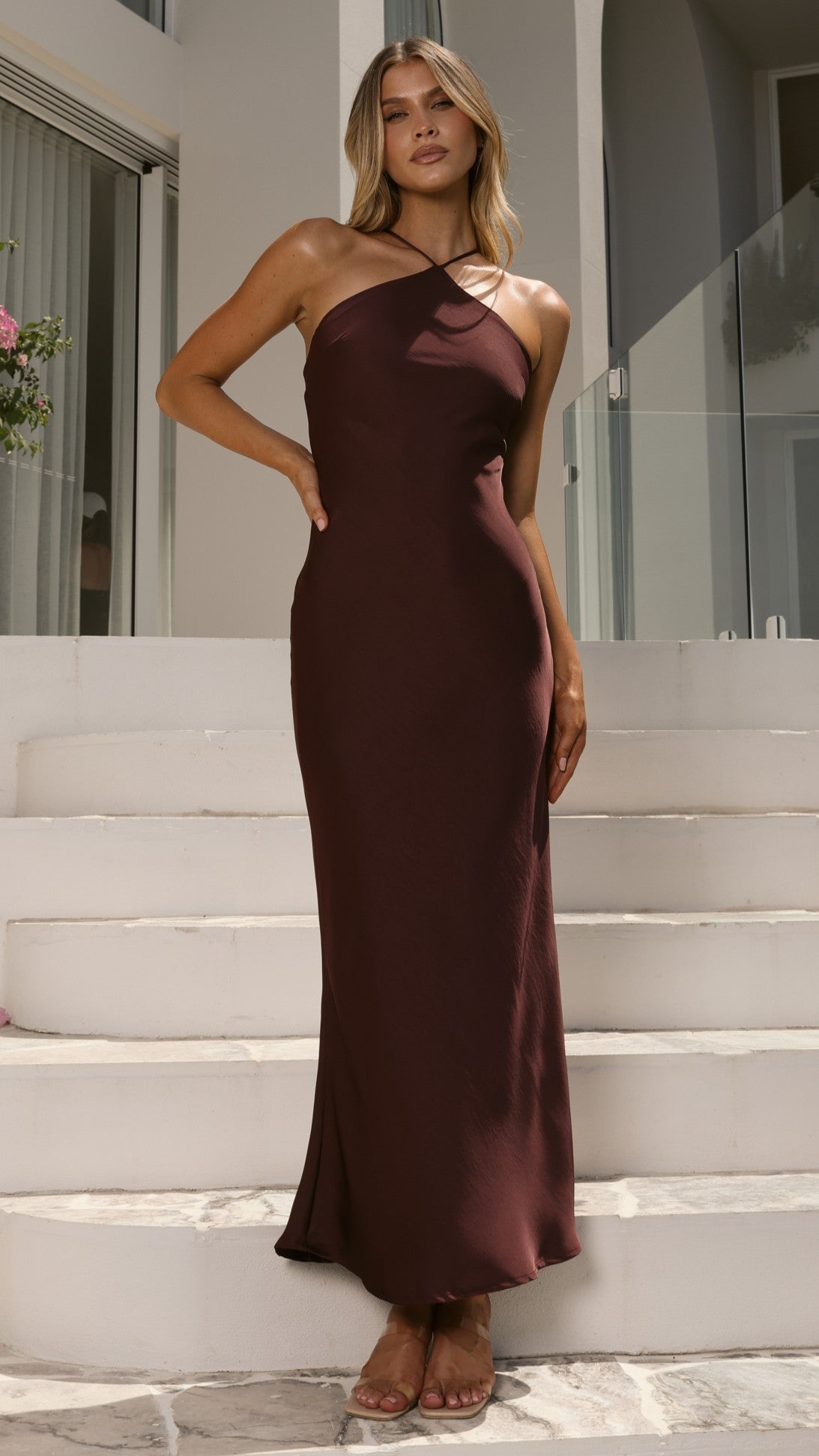 Chiara Maxi Dress - Chocolate - Billy J