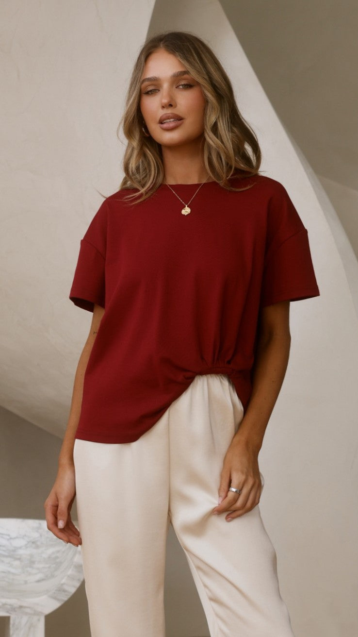 Aria Tee - Wine - Billy J