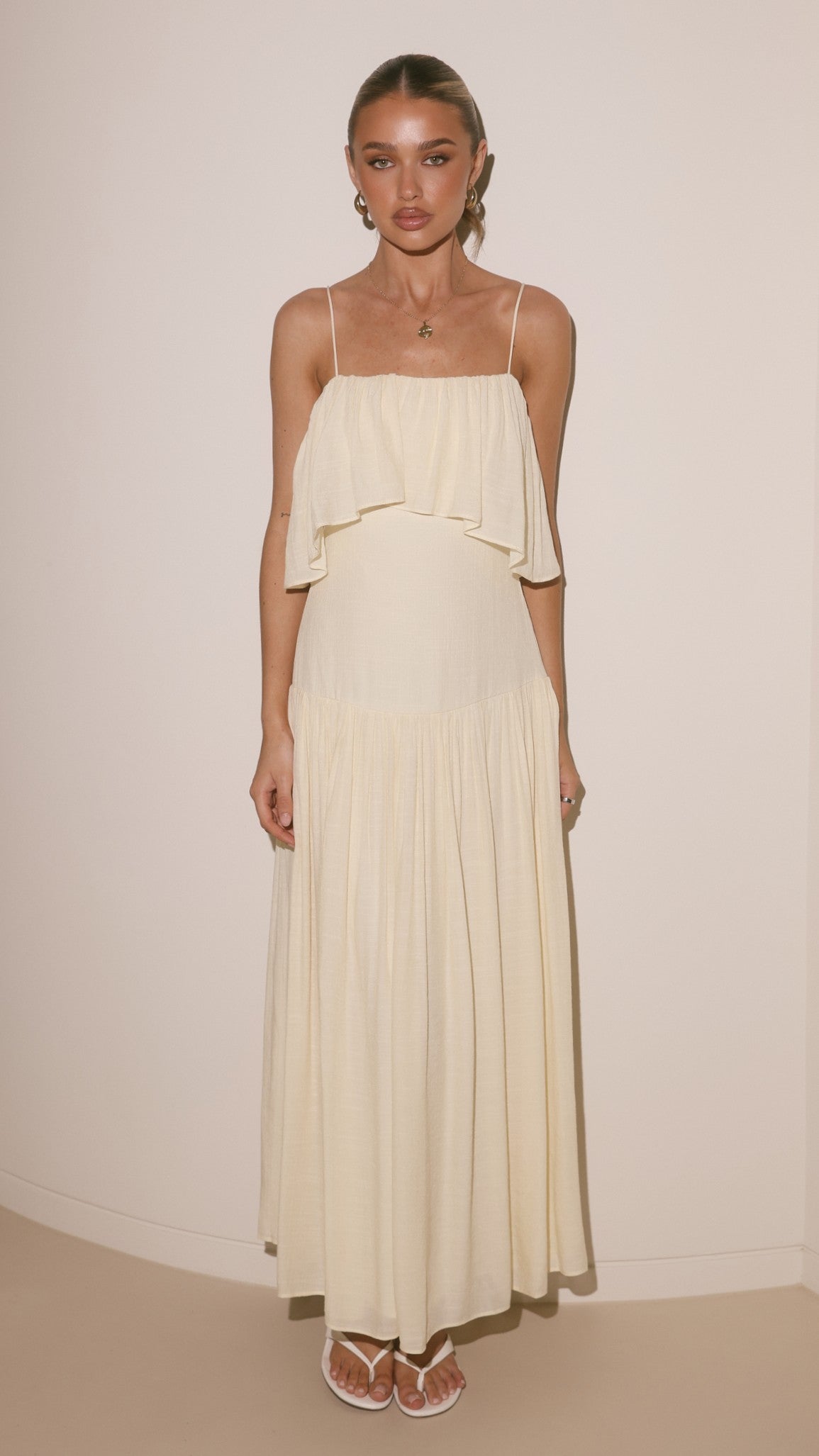 Eliza Maxi Dress - Lemon - Billy J