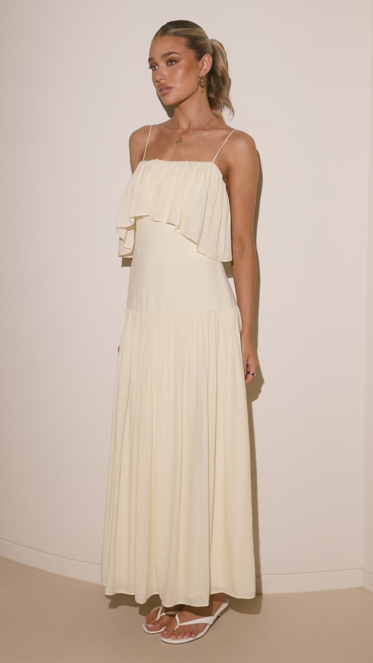 Eliza Maxi Dress - Lemon - Billy J