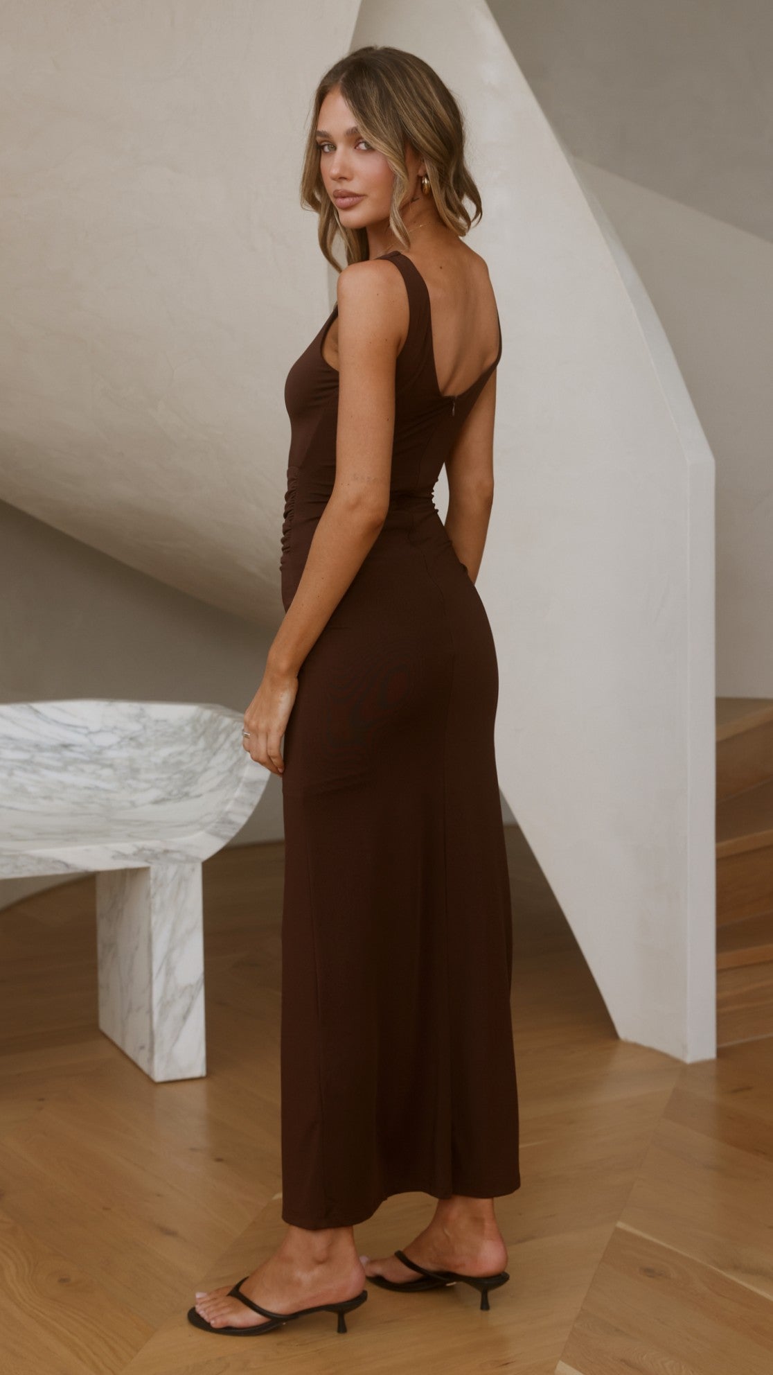 Darla Maxi Dress - Chocolate - Billy J