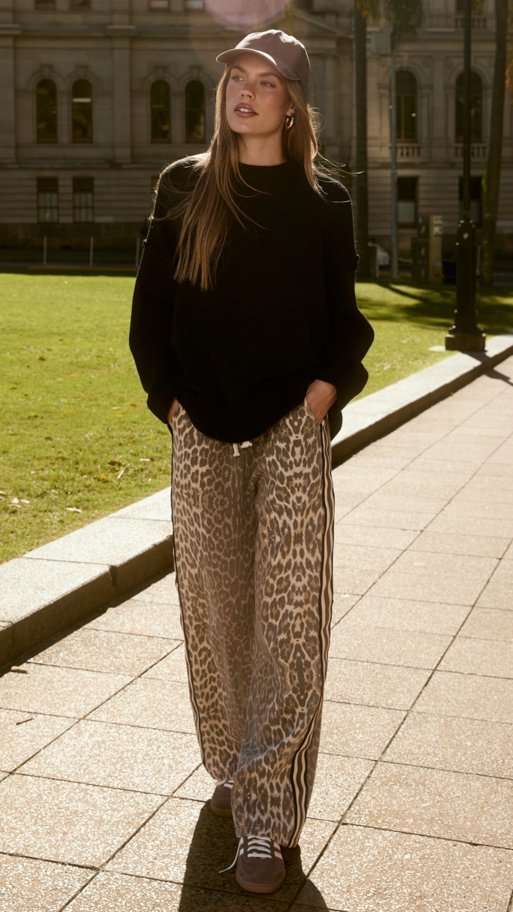 Vox Pants - Leopard Print Racer Stripe - Billy J